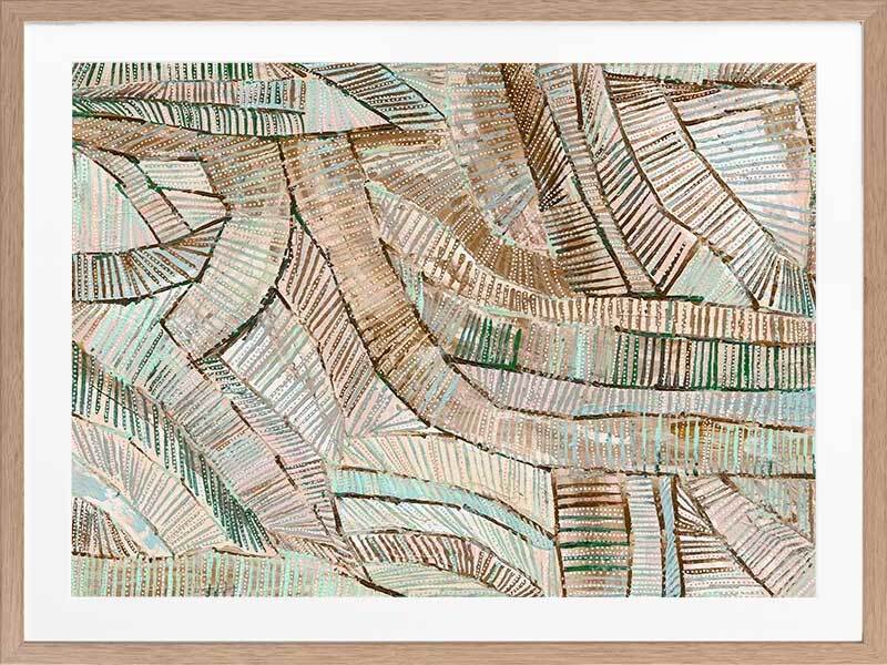 Dhala bu nya Bula Green Framed Art Print - Modern Botanical Wall Decor for Living Room, Bedroom & Office