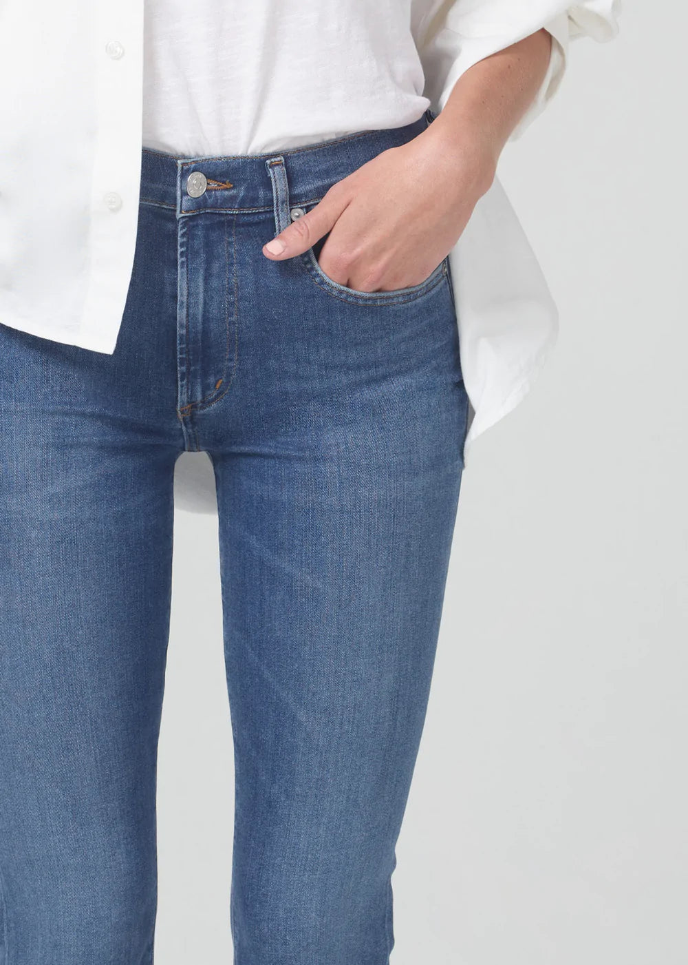 Emannuelle Low Rise Boot Cut Jeans for Women - High Waist Stretch Denim Pants - Perfect for Casual Outfits & Night Out
