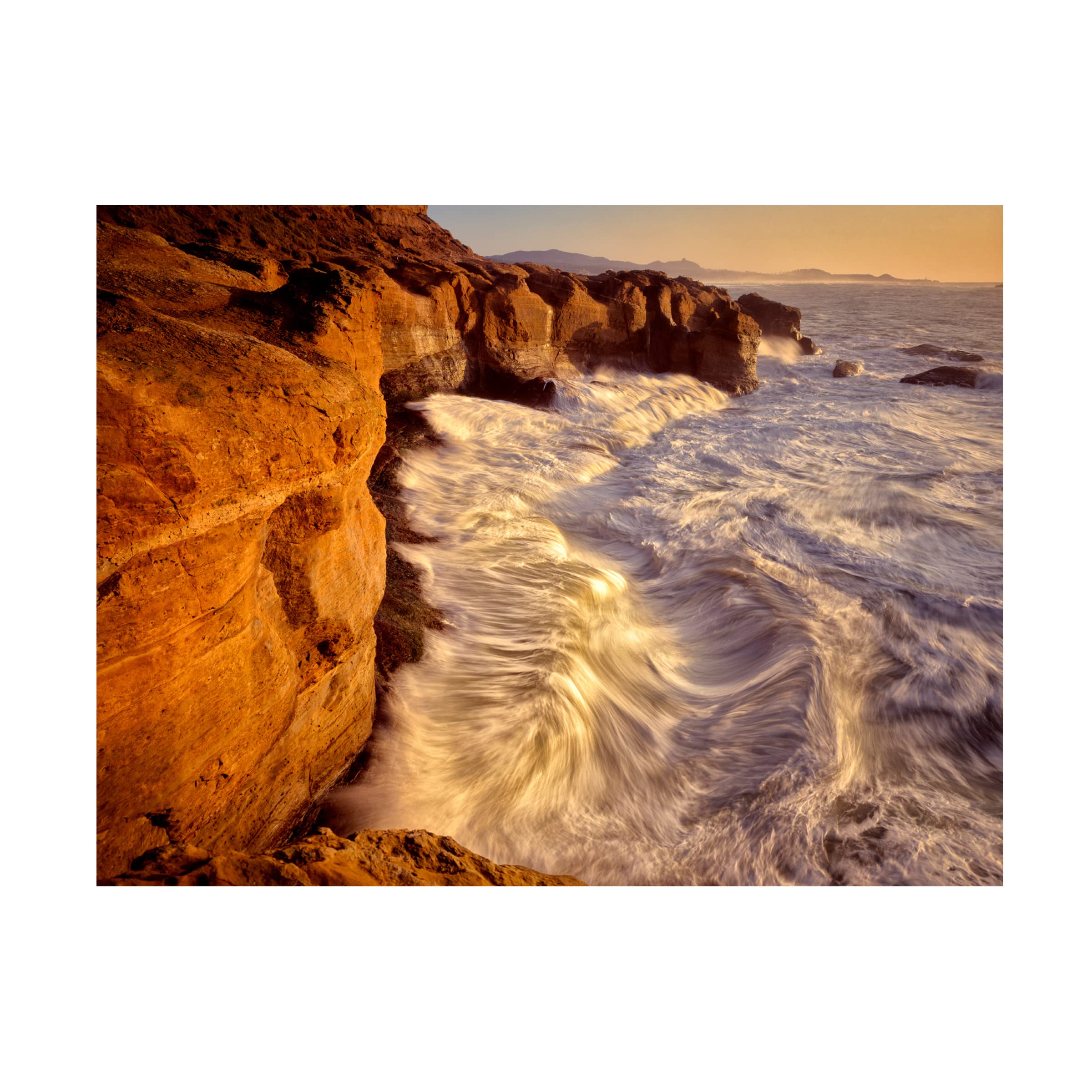 Trademark Fine Art 'Coastline 1' Canvas Wall Art by Dennis Frates - Stunning Beach Landscape Painting for Living Room, Bedroom & Office Decor