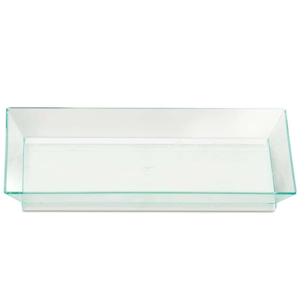 Comatec 5 x 2.25 Inch Rectangular Appetizer Plates - Set of 6, Sea Green Ceramic Small Serving Dishes for Hors d'Oeuvres, Desserts, Cheese & Charcuterie - Perfect for Parties, Weddings & Entertaining