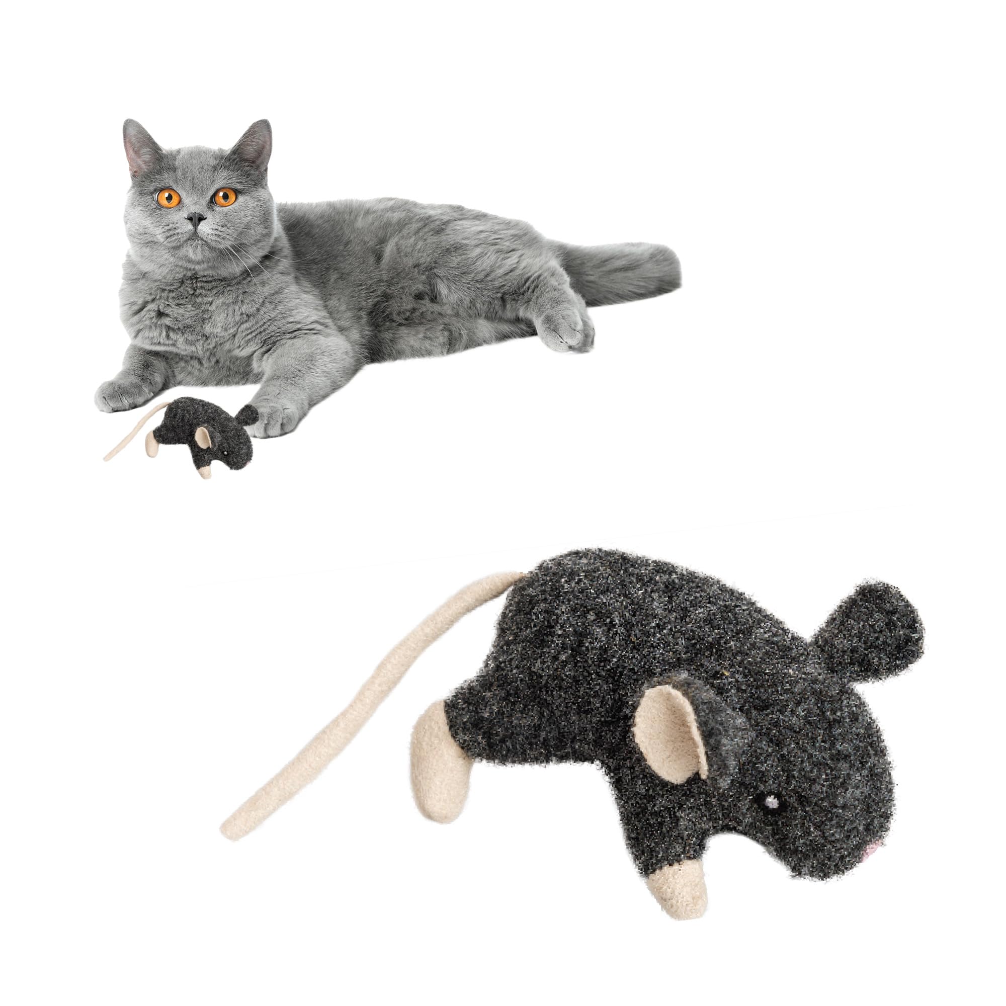 SPOT Ethical Pets 52084 Wool Mouse Willie Catnip Cat Toys - Fun Interactive Play for Indoor Cats, Perfect for Teething Kittens & Stress Relief
