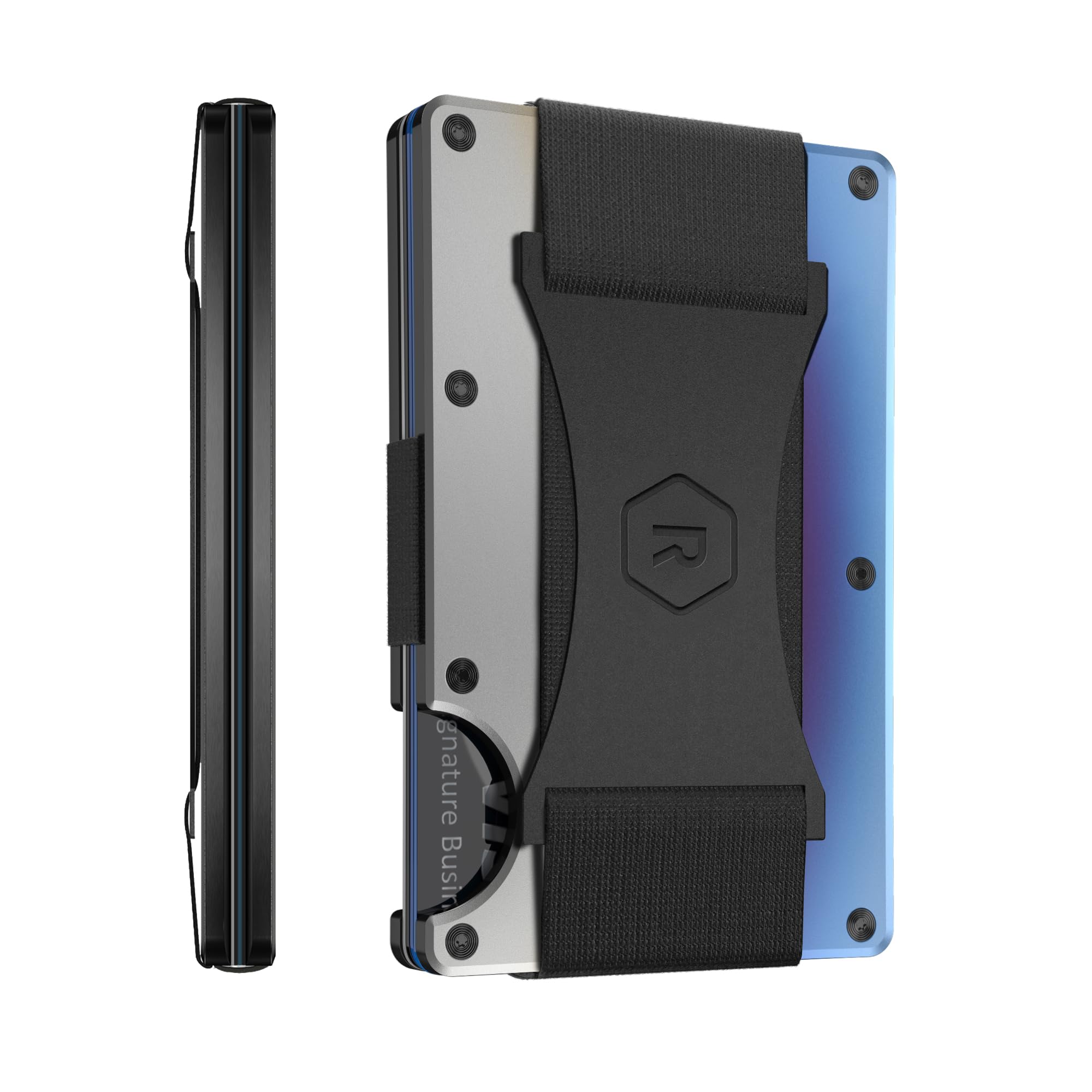 The Ridge Wallets for Men - Slim Minimalist RFID Blocking Front Pocket Wallet & Card Holder (Burnt Titanium) - Perfect for Travel, Business & Everyday Carry