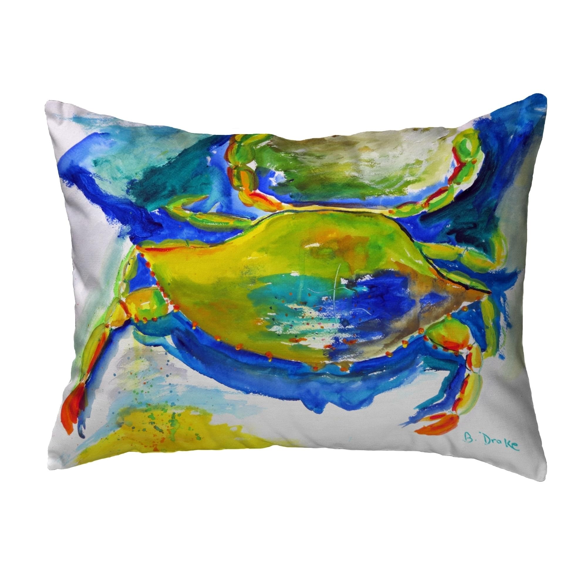 Betsy Drake NC1027 Decorative Throw Pillow 16x20 Inches - Multi Color Soft Cushion for Sofa, Bed, Living Room & Home Decor