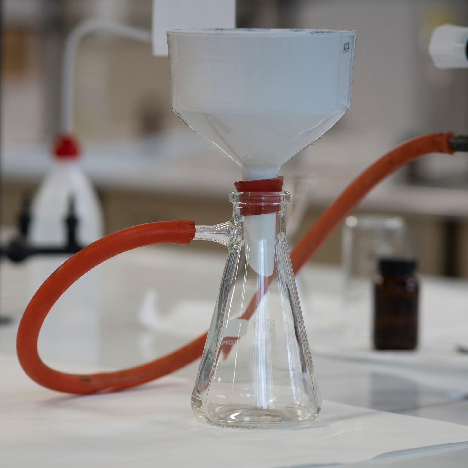2-Pack PATIKIL Porcelain Buchner Funnel - 150mm OD, 140mm ID White Lab Filtration Funnel for Chemistry Experiments, Liquid Separation & Scientific Research | Ideal for Laboratories, Schools & DIY Science Projects