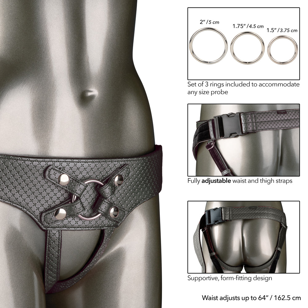 Royal Empress Strap-On Harness for Women - Premium Leather Adjustable Adult Toy for Couples & Solo Play - Perfect for Roleplay & BDSM Scenes
