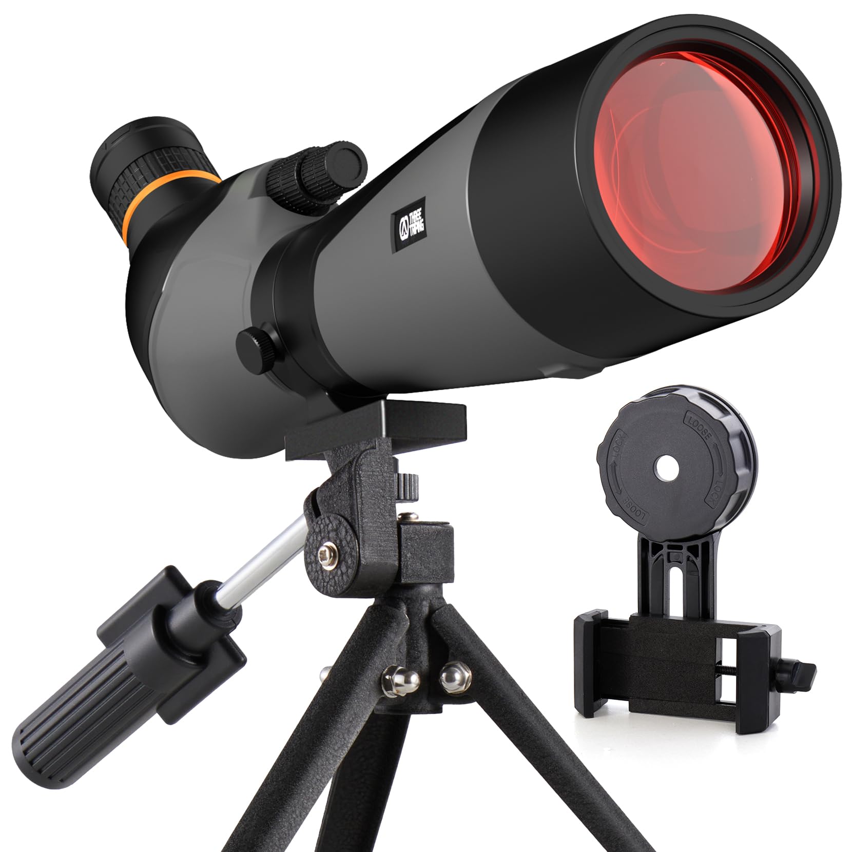 25-75x85 BAK4 Prism Spotting Scope with Tripod & Phone Adapter - High Power Bird Watching Telescope for Hiking, Travel, Hunting - Perfect for Outdoor Adventures, Wildlife Observation & Target Shooting