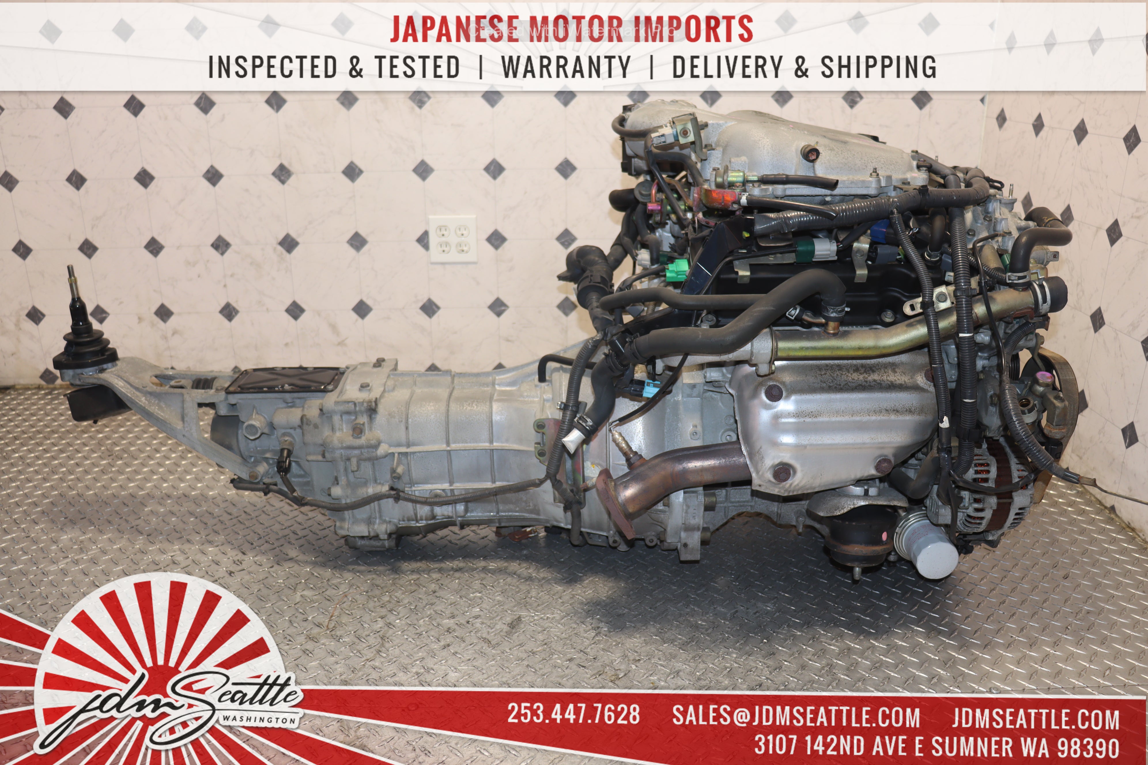 JDM VQ35DE 3.5L V6 Engine with 6-Speed Manual Transmission for 2003-2005 Infiniti G35 & Nissan 350Z - CD01 - Perfect for Performance Upgrades & Engine Replacement