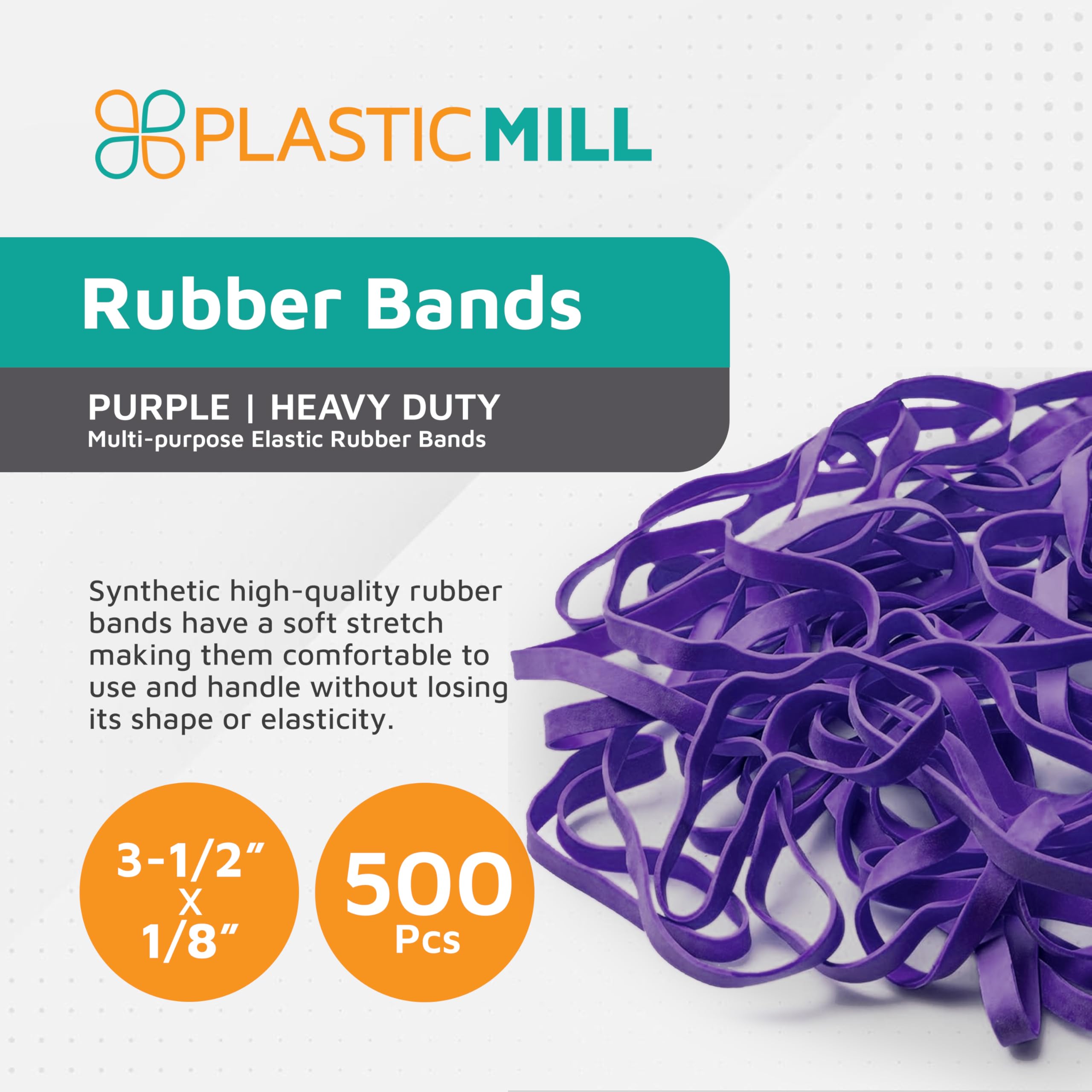 PlasticMill #33 Purple Rubber Bands (3.5