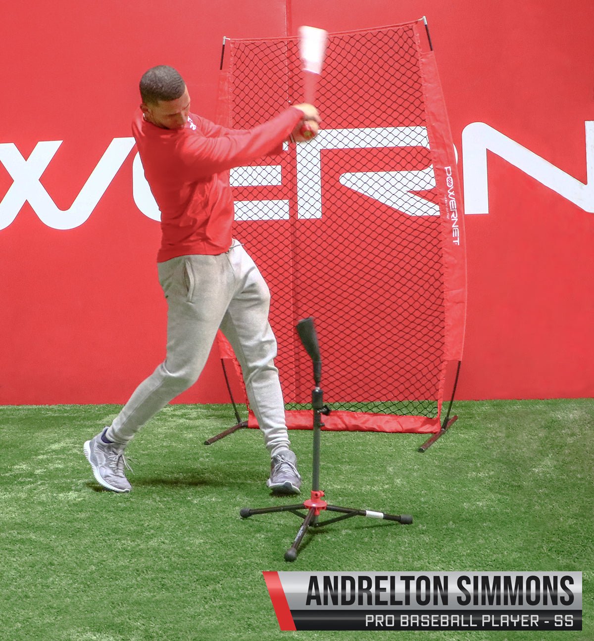 PowerNet Portable Baseball Hitting Tee - Adjustable Height Batting Trainer for Baseball & Softball Practice - Perfect for Backyard, Field & Cage Training