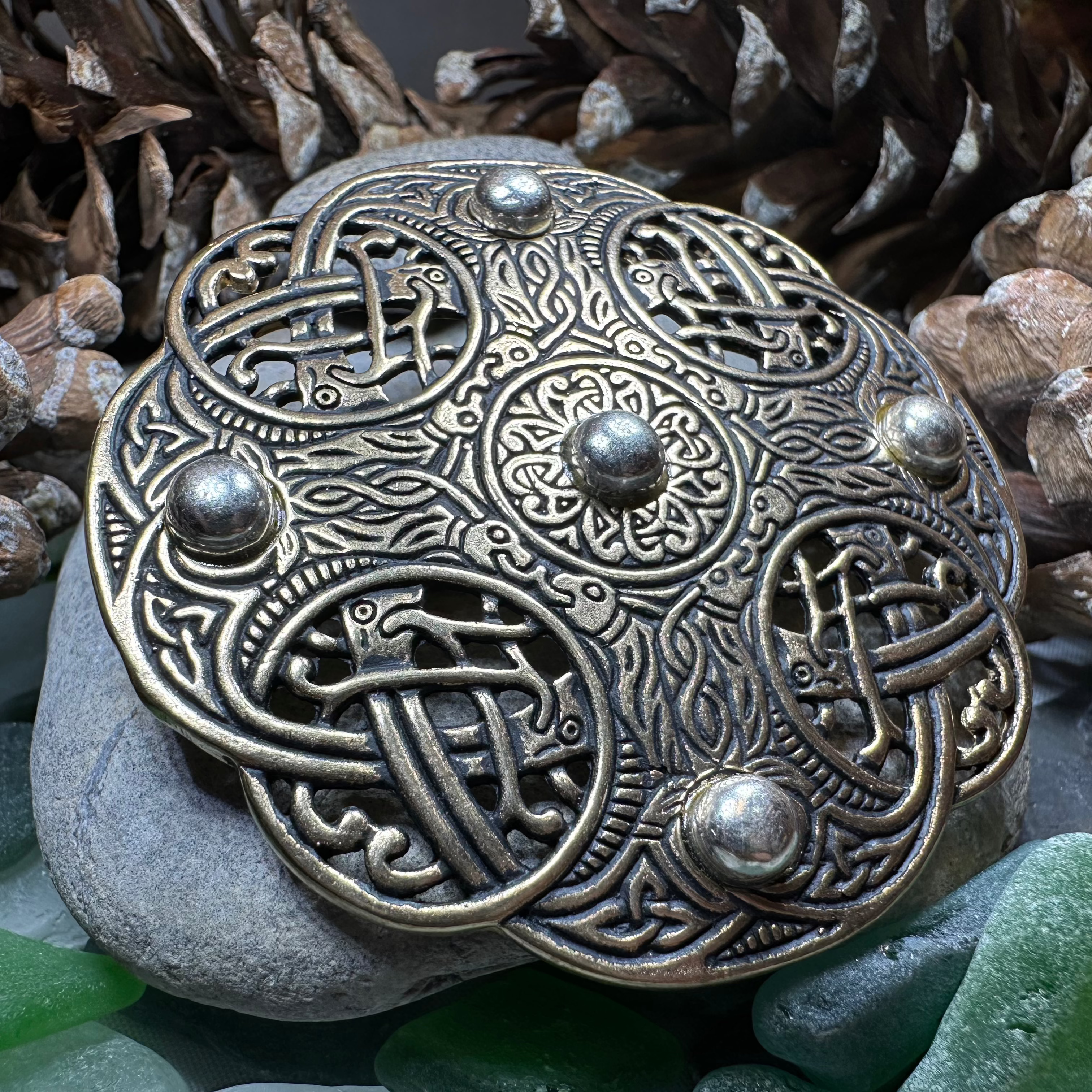 Authentic Anglo-Saxon Galloway Brooch - Viking Jewelry for Men & Women - Medieval Norse Brooch for Costumes, Reenactments & Historical Collections