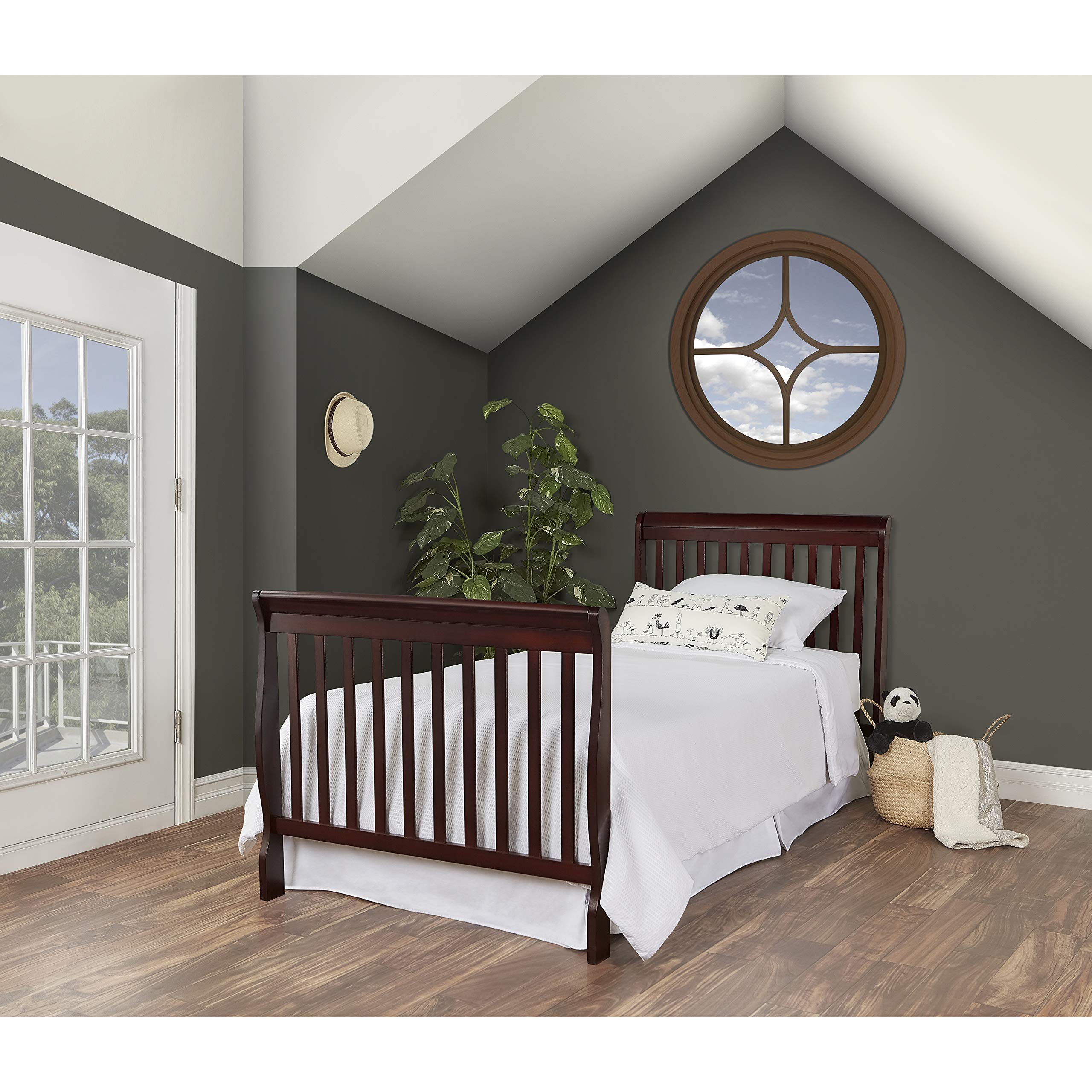 Dream On Me Mini Crib Bed Rail - Safety Guardrail for Toddler Beds & Convertible Cribs - Perfect for Nursery, Daycare & Travel Use