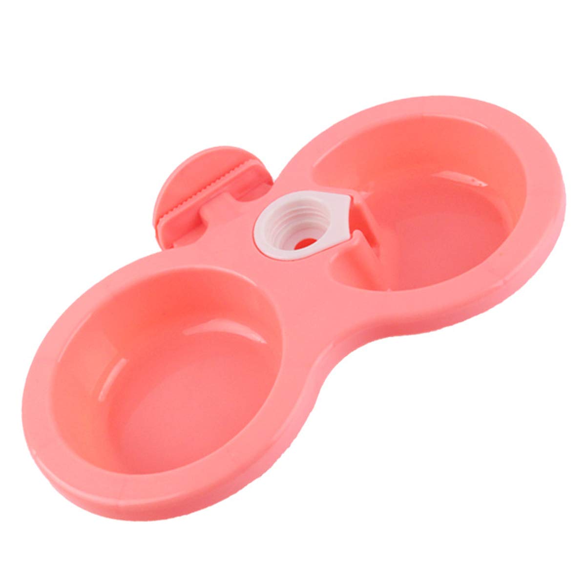 Hanging Pet Bowl - Anti-Slip Plastic Cage Mounted Food & Water Feeder for Dogs & Cats | 2-in-1 Suspension Drinker Bowl for Crates (Pink, Small) | Perfect for Travel, Kennels & Small Spaces
