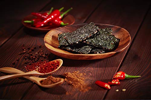 A-Sha Premium Spicy Seaweed Snacks - Single Pack | Healthy & Crunchy Korean Nori Sheets | Perfect for On-the-Go Snacking, Lunch Boxes & Keto Diet