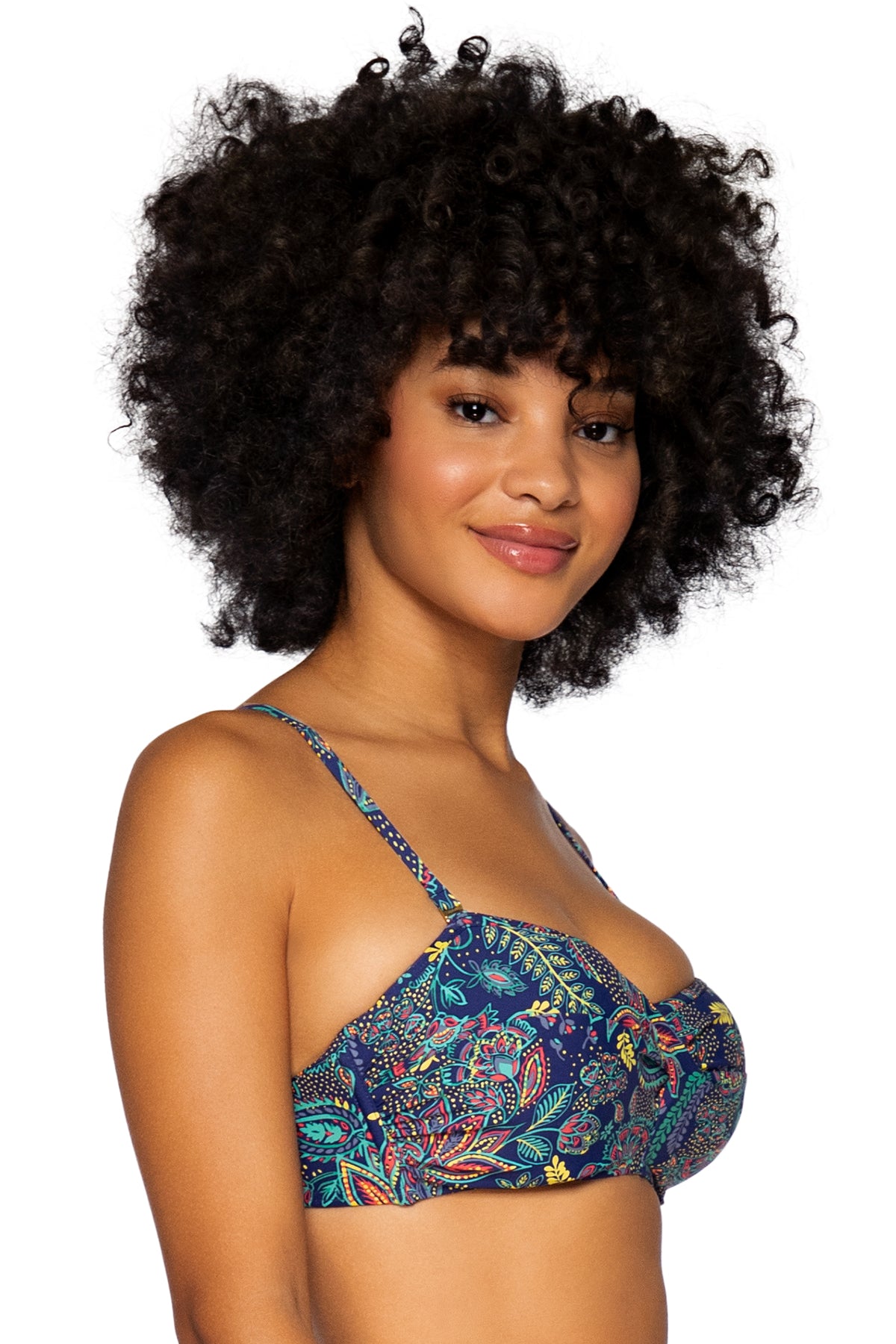 Dreamscape Iconic Twist Bandeau Bikini Top - Sexy Adjustable Swimwear for Women | Perfect for Beach Vacations, Pool Parties & Summer Getaways