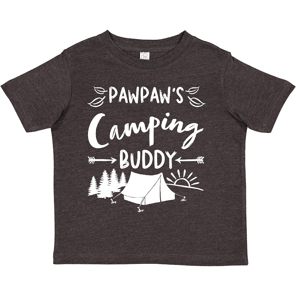 Inktastic Pawpaws Camping Buddy Toddler T-Shirt - Cute Animal Print Short Sleeve Tee for Boys & Girls - Perfect for Outdoor Adventures, Camping Trips & Family Vacations