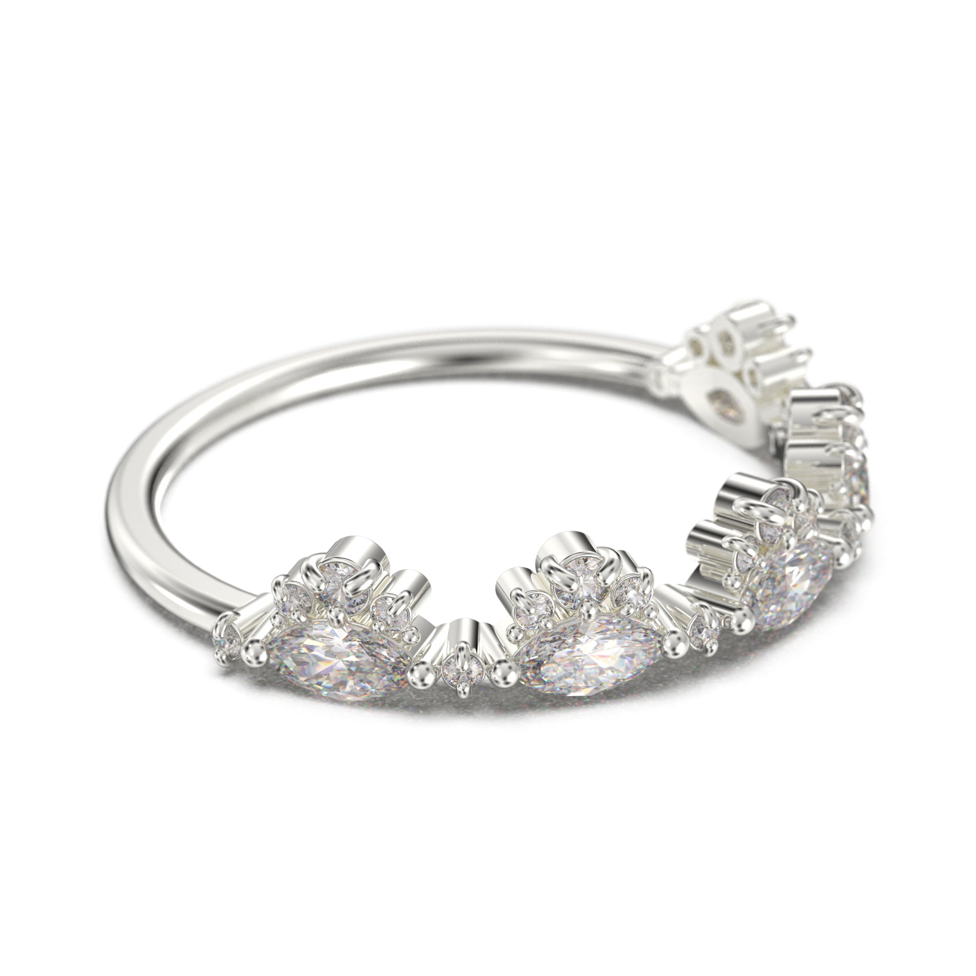 1.1 ct Moissanite Diamond Wedding Ring in 18K Gold Over Silver - Elegant Chantilly Design for Anniversary, Engagement & Bridal Jewelry - Perfect Gift for Her