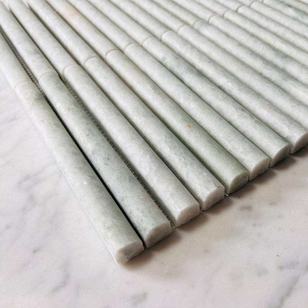 Athena Round Ming Green 12x12 Inch Honed Marble Mosaic Tile - 15 Sheets for Bathroom Floor, Kitchen Backsplash & Shower Wall Decor