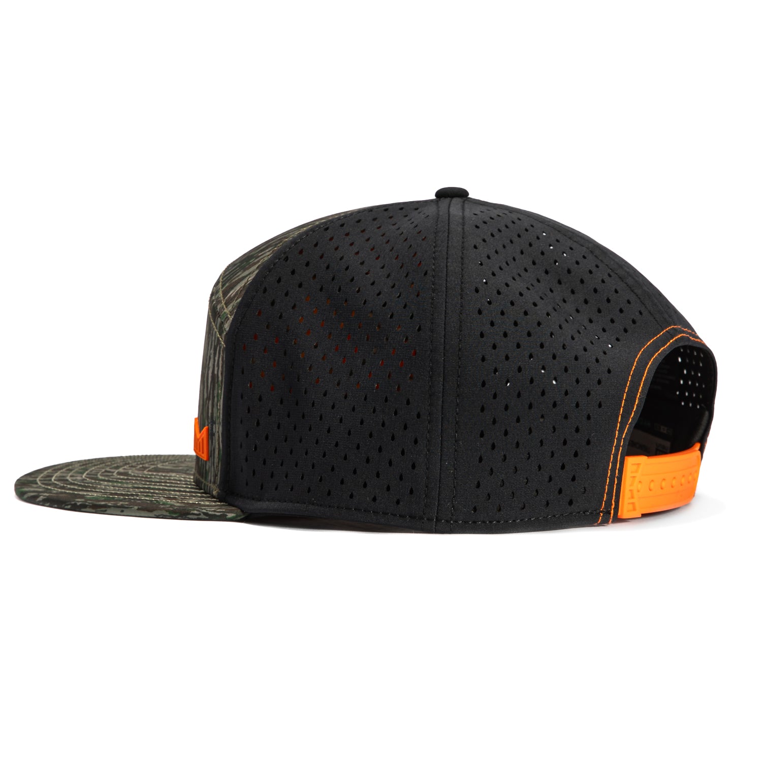 Melin Trenches Icon Hydro Snapback Hat - Realtree Camo & Black | Adjustable, Water-Resistant Baseball Cap for Outdoor, Hiking & Casual Wear