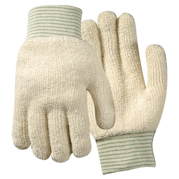 Heavy Duty 100% Polyester/Cotton Heat Resistant Gloves - 12 Pack - Perfect for Grilling, Welding & Kitchen Use