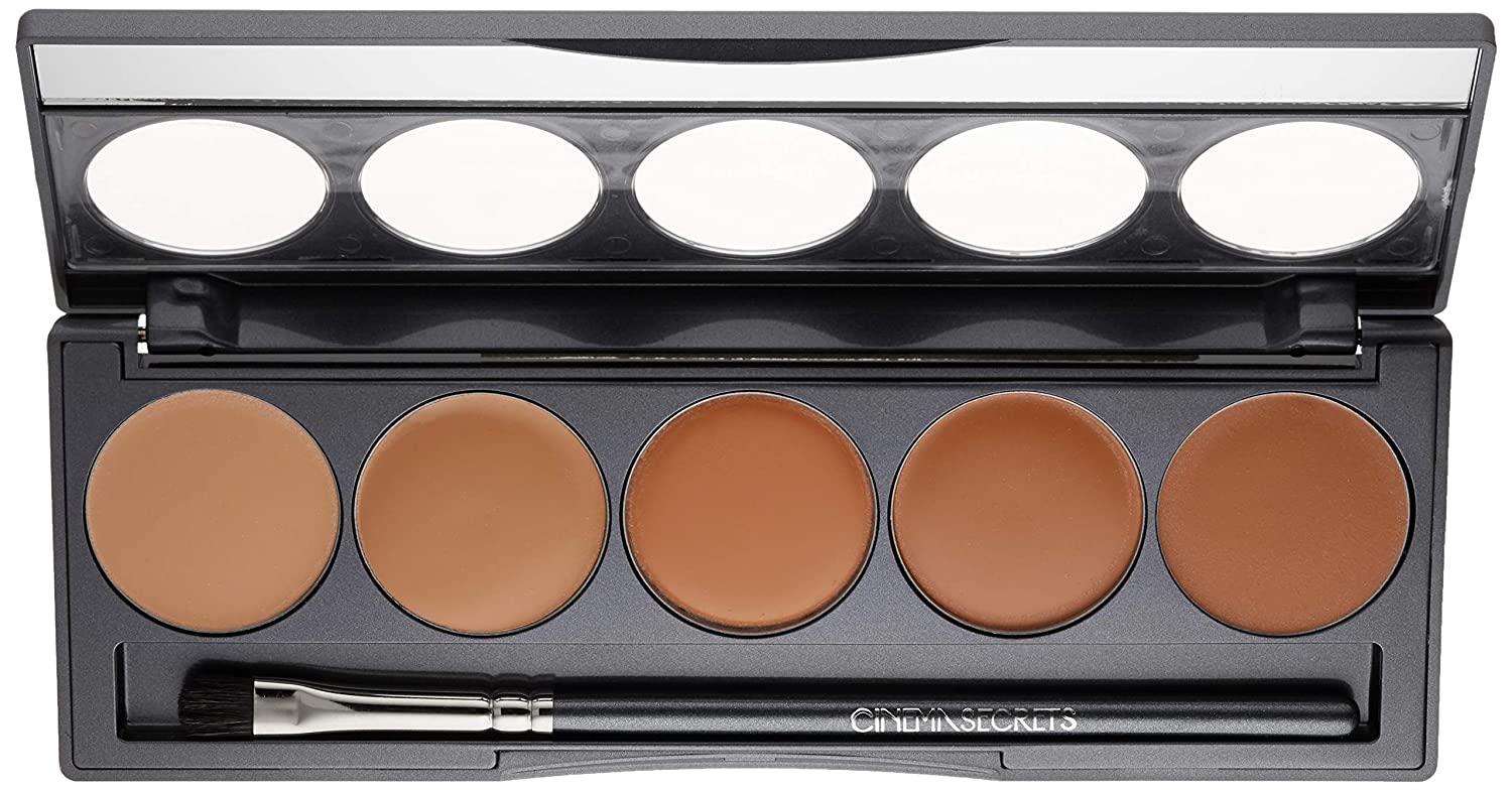 CINEMA SECRETS Pro Cosmetics Ultimate Foundation 5-In-1 Pro Palette - 400 Series | Professional Makeup Kit for Flawless Coverage, Contouring & Highlighting | Perfect for Bridal, Photo Shoots & HD Makeup