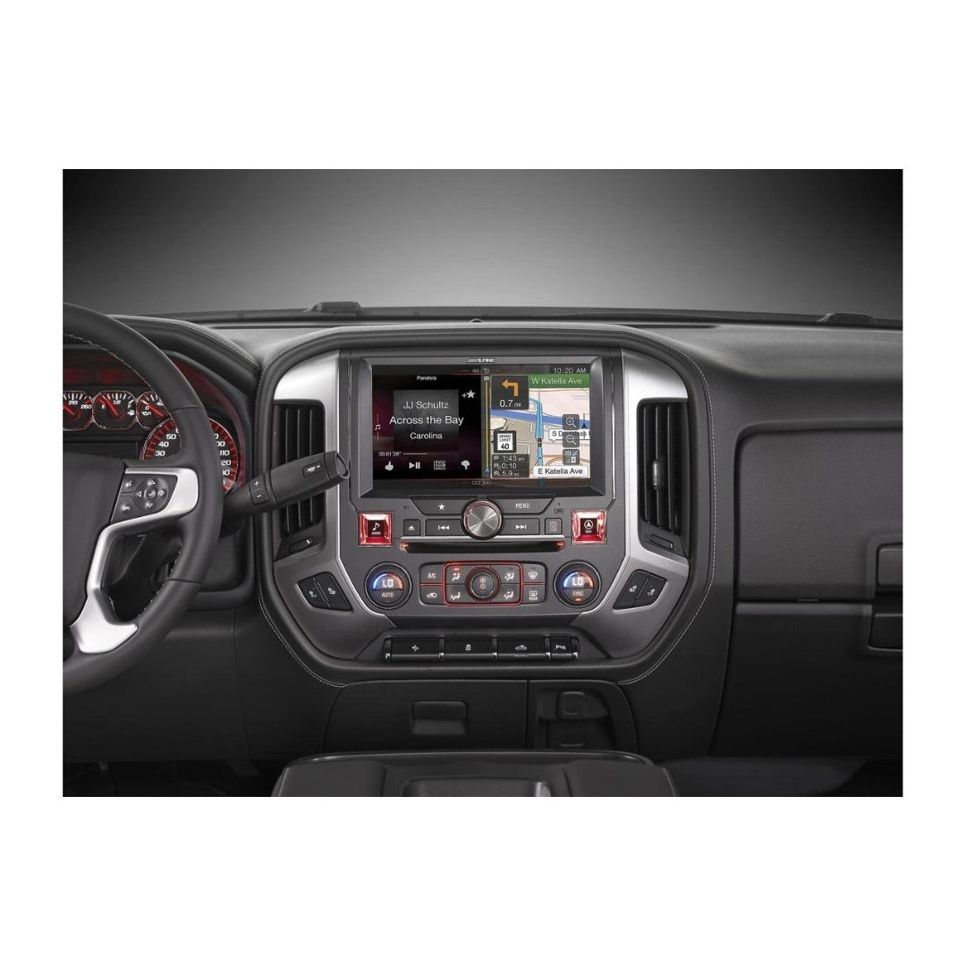 Alpine X110 SRA 10-Inch Touchscreen Dash Restyle System for 2014+ GMC Sierra Trucks (Non-Bose) - Upgrade Your Truck's Infotainment for Navigation & Entertainment