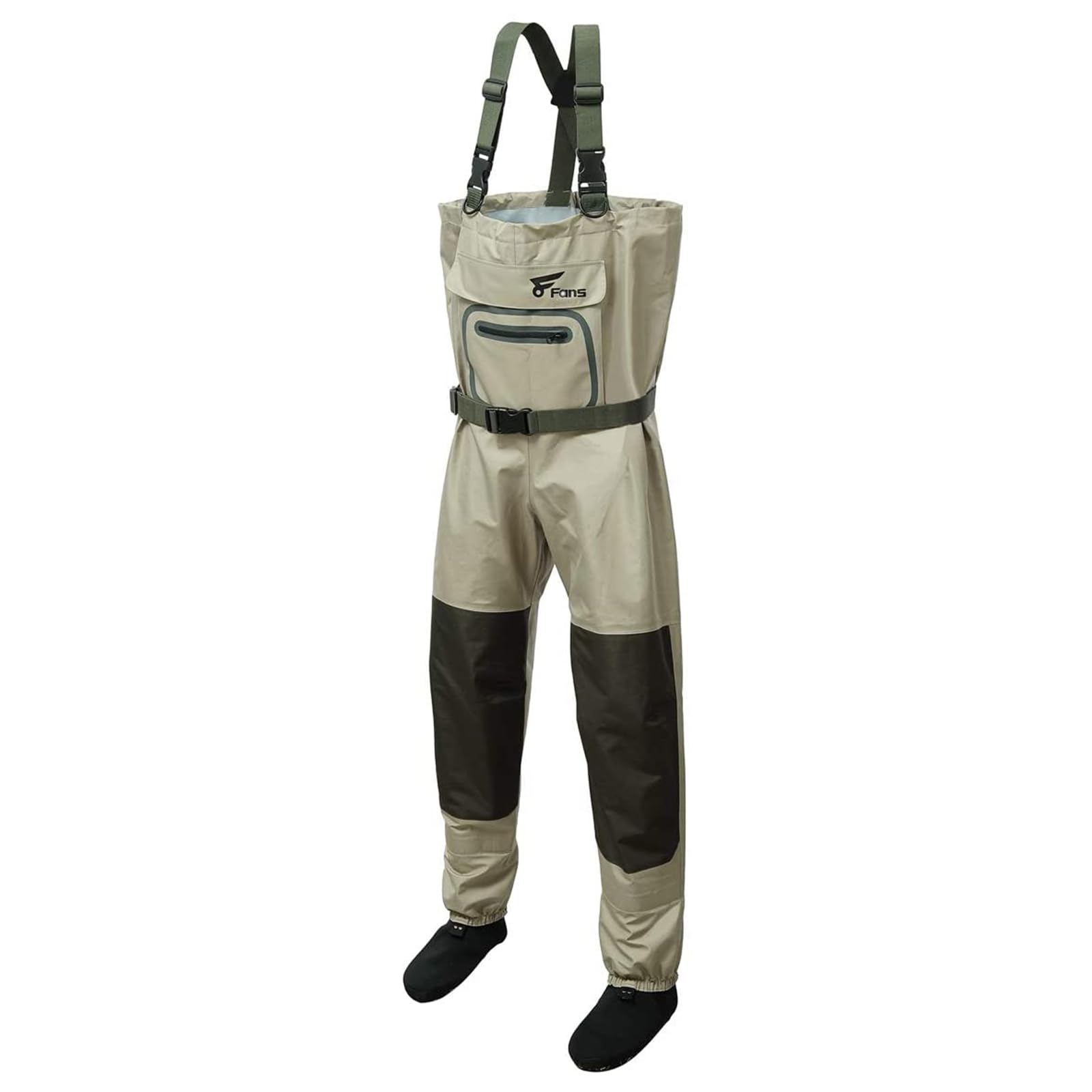 8 Fans Fishing Chest Waders for Men & Women - Waterproof Breathable Stockingfoot Waders with 3-Layer Neoprene, Lightweight Design for Fishing, Hunting & Outdoor Adventures | Perfect for Stream Fishing, Duck Hunting & Water Sports
