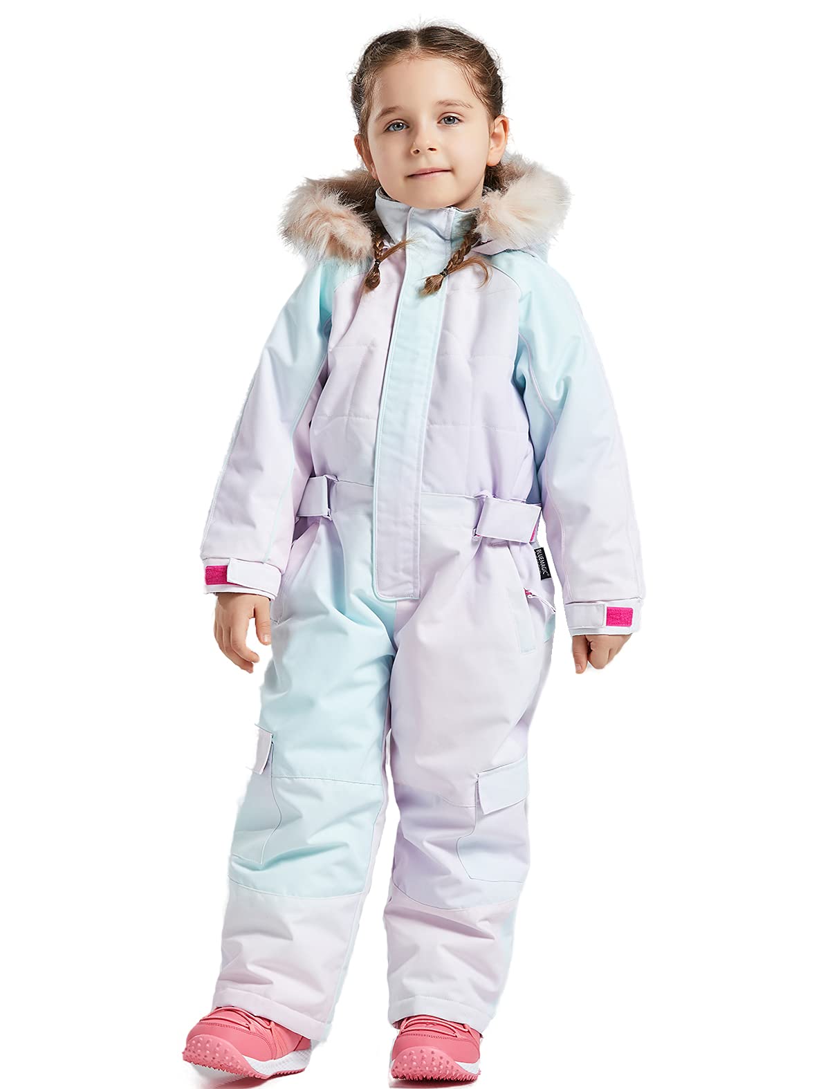 **Waterproof Kids Snowsuit - Boys & Girls Winter One Piece Ski Suit with Colorful Design - Perfect for Snow Play, Skiing & Outdoor Winter Activities**