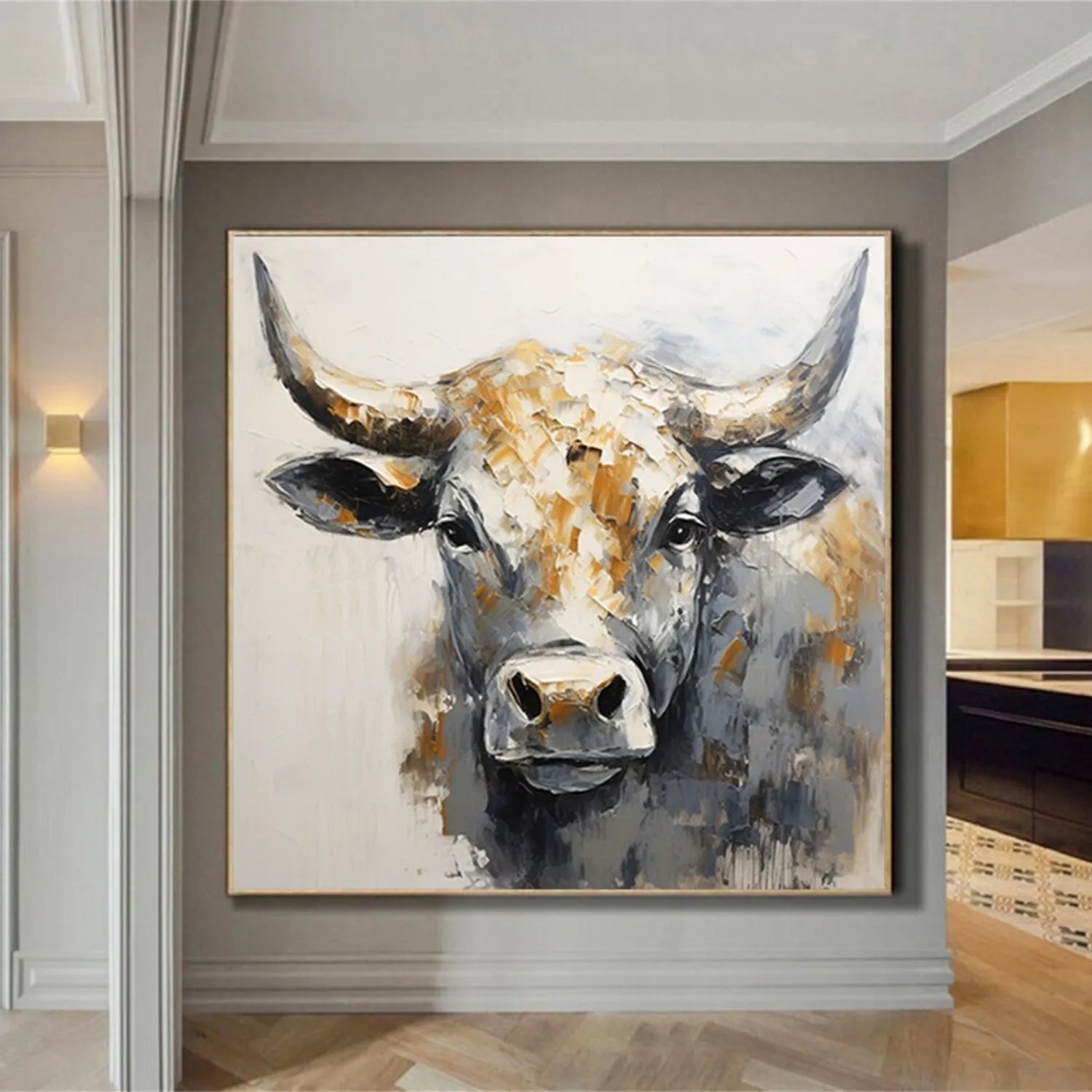 Animal Art Painting #AP062 - Handmade Canvas Wall Decor for Living Room, Bedroom & Office | Wildlife Nature Artwork