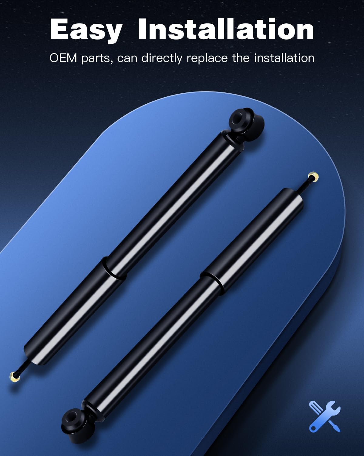 Ford F-150 Rear Shock Absorbers - ECCPP 2-Pack Heavy Duty Struts for 1992-2002 Models | Compatible with Crown Victoria, Lincoln Mark VI & Mercury Grand Marquis | Smooth Ride for Off-Road, Towing & Daily Driving