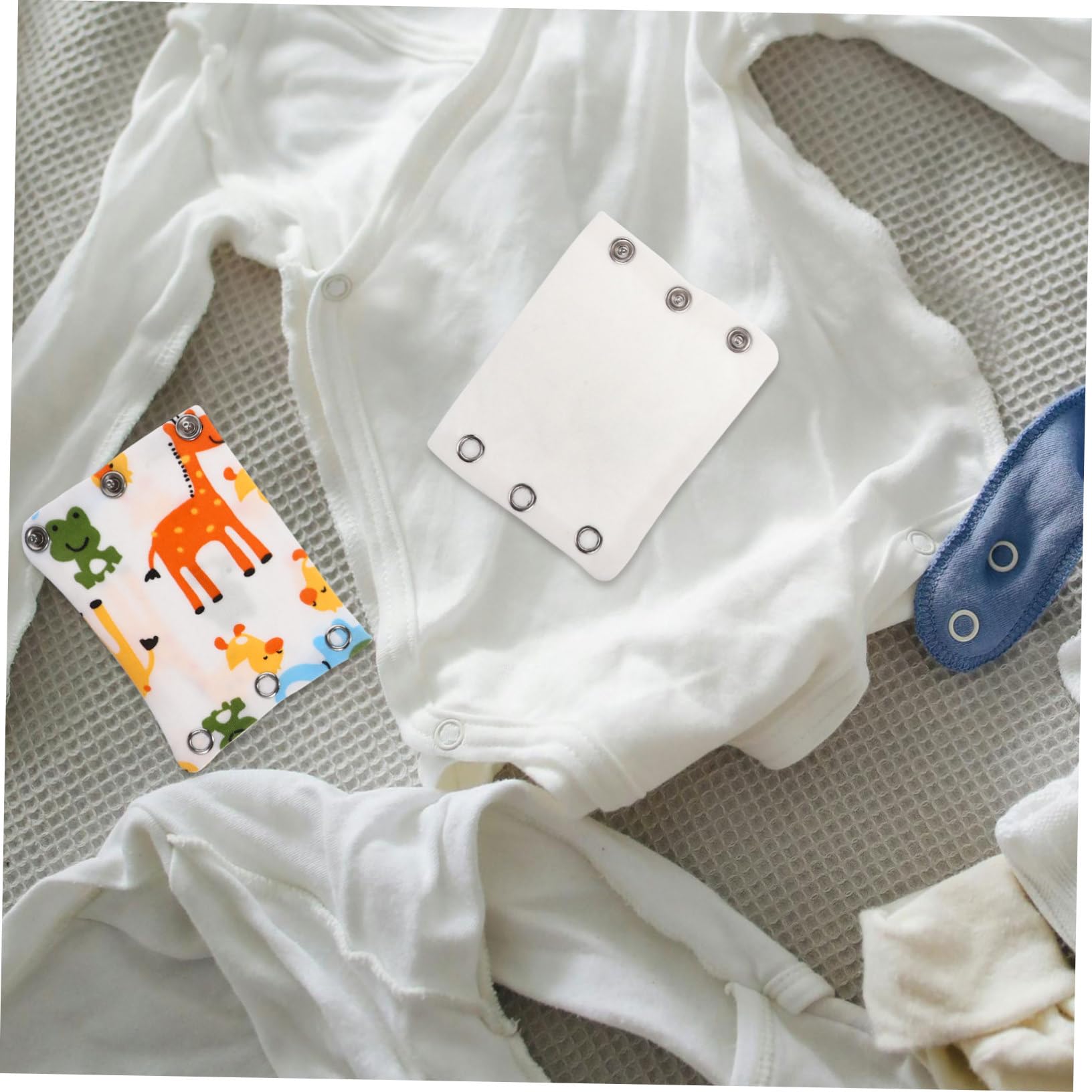 SEWOART 6-Piece Newborn Baby Cotton Jumpsuit Extender Set with Snaps - Soft Baby Bodysuit Extenders for 0-24 Months - Perfect for Diaper Changes & Layering Outfits