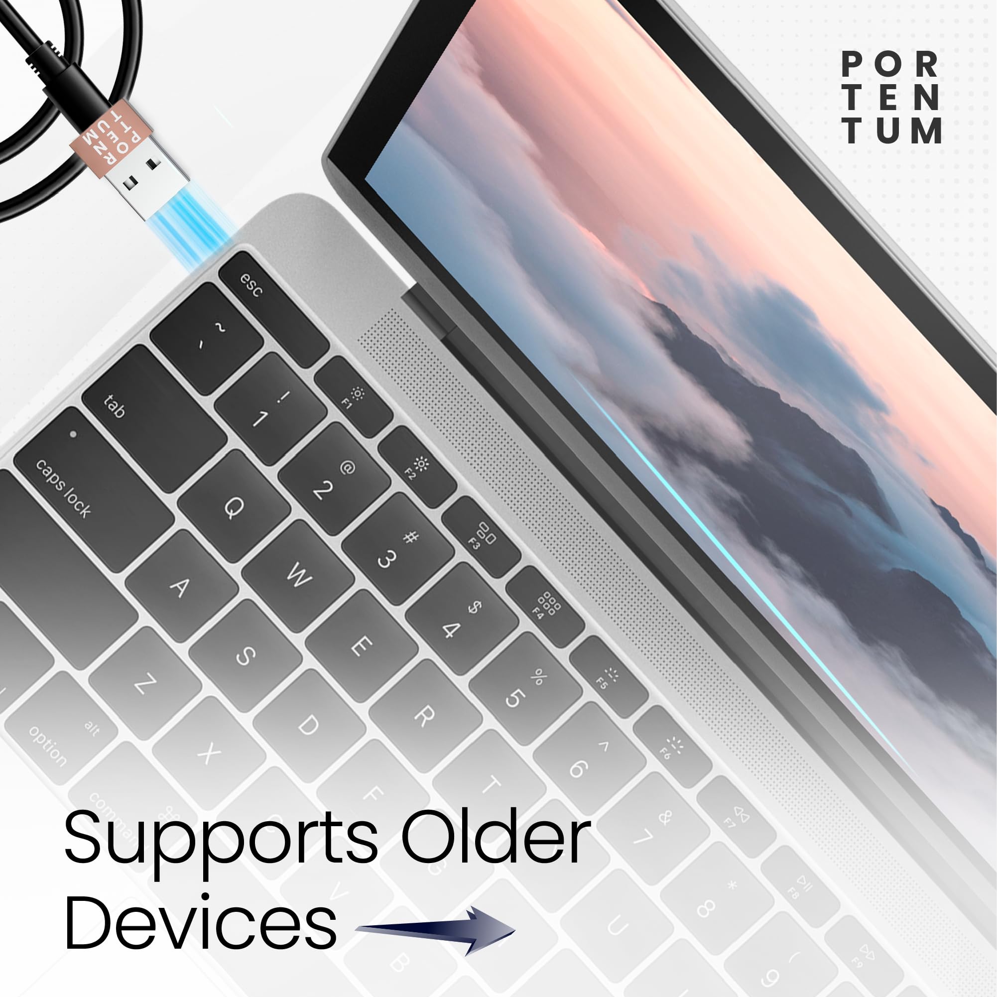 Premium USB C to USB Adapter - 480Mbps High-Speed Data Transfer - Durable Zinc Alloy with Heat Resistance - Rose Gold Finish - Perfect for MacBook, Smartphones & Fast Charging