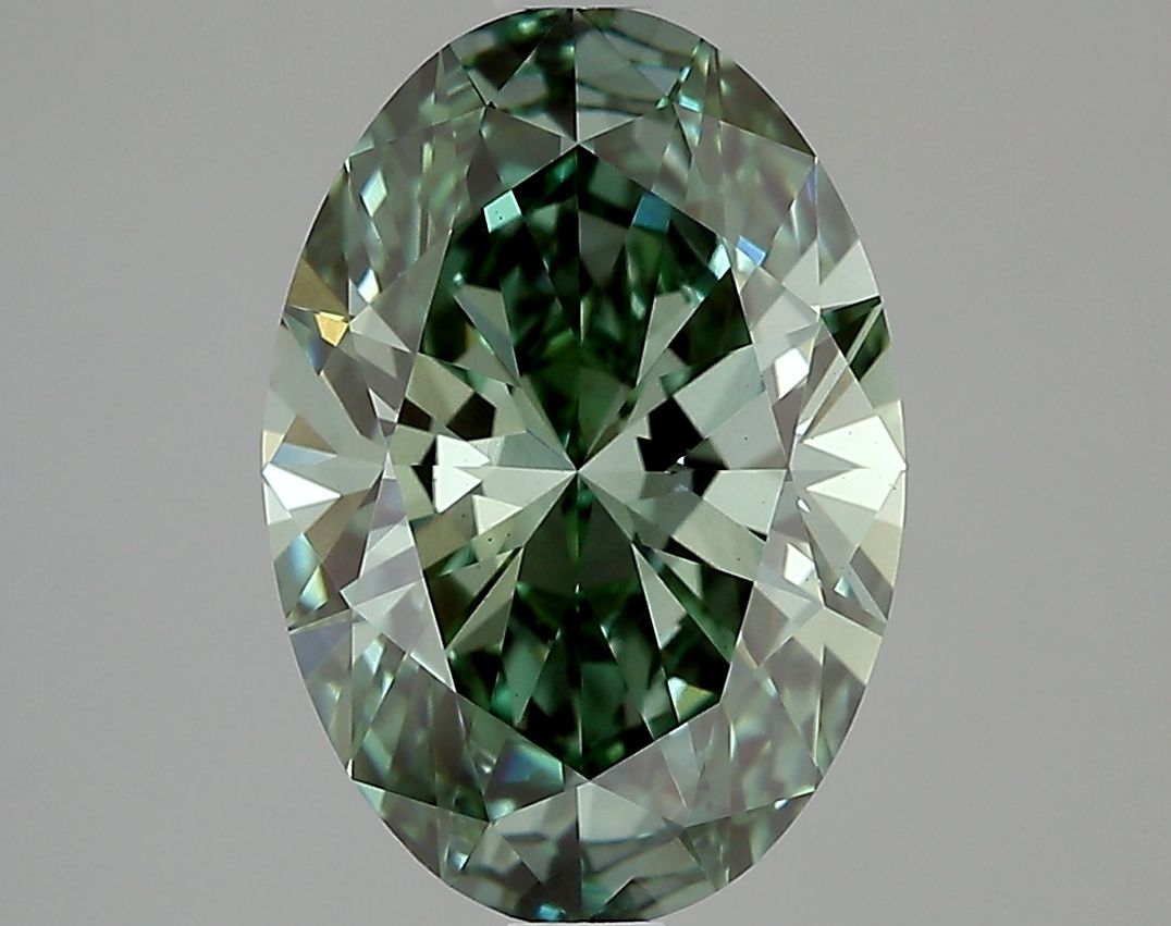 2.34 Carat Oval Cut Fancy Green Diamond Ring - Natural Loose Gemstone for Engagement & Wedding Jewelry - Perfect for Anniversary Gifts & Special Occasions