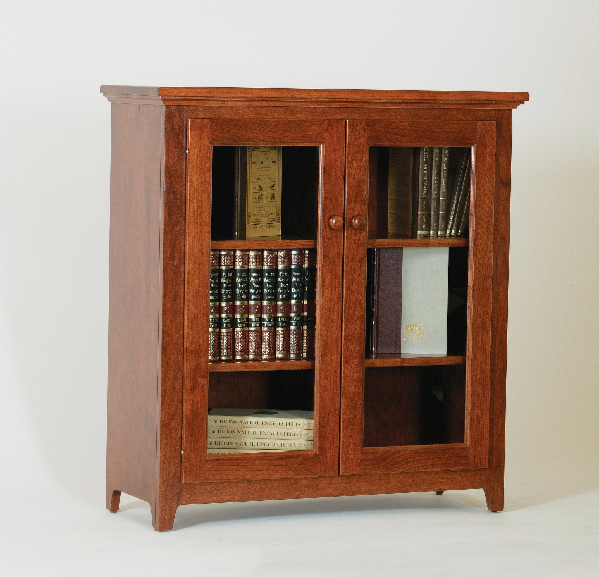 Doughty Ridge Bookcase with Full-Length Glass Doors - Stylish Storage for Books, Decor & Collectibles | Perfect for Living Room, Office & Library