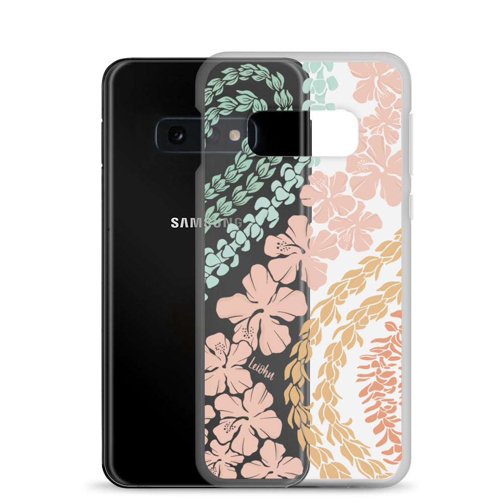 Groovy Lei Clear Protective Case for Samsung Galaxy - Slim & Durable Phone Cover for Everyday Use & Travel