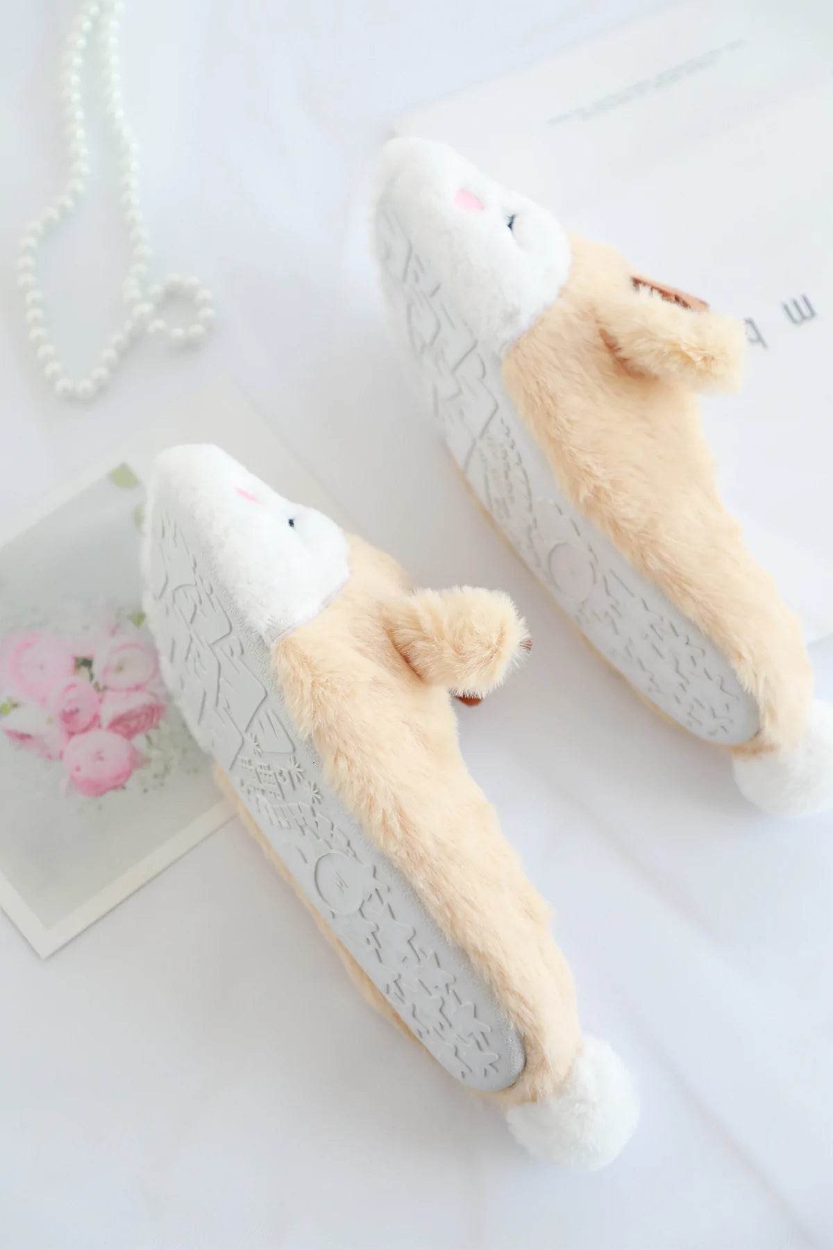 Snugglee Plush Reindeer Rudolf Indoor Slippers - Soft Christmas Themed House Shoes for Women & Kids - Perfect for Holiday Parties, Cozy Home Wear & Winter Gift Giving