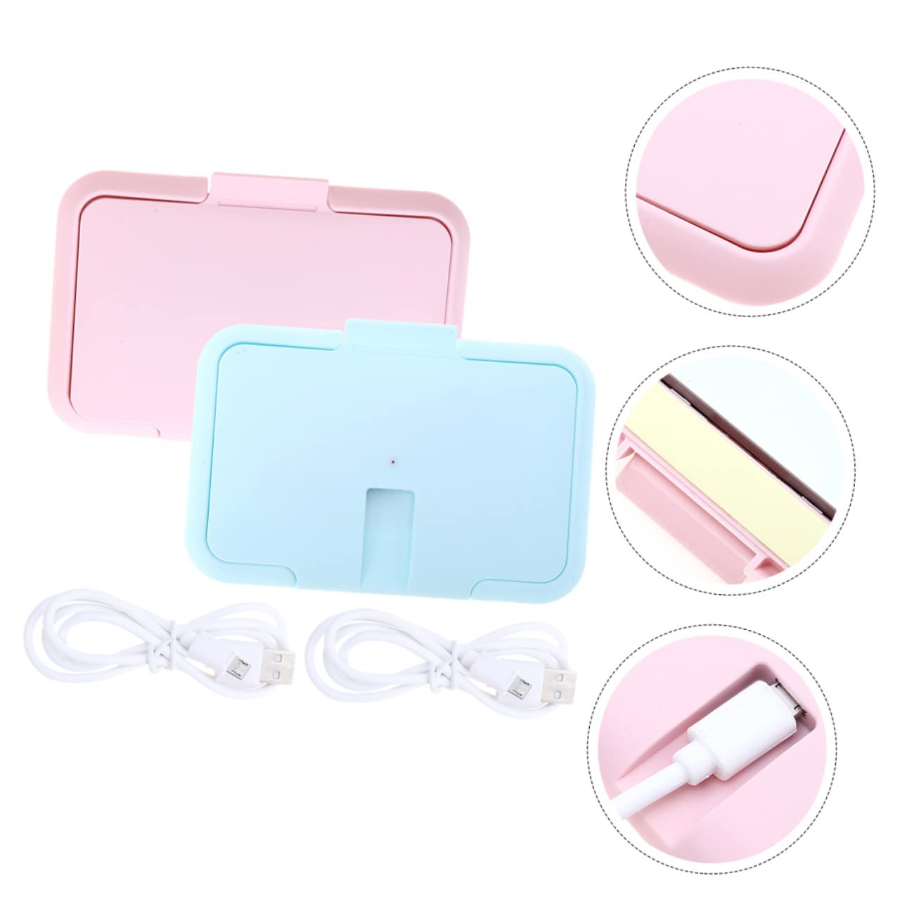 Toyvian 4-Pack USB-Powered Baby Wipe Warmer - Portable Diaper Warmer for Wet Wipes & Tissues - Perfect for Nursery, Travel & On-the-Go Diaper Changes