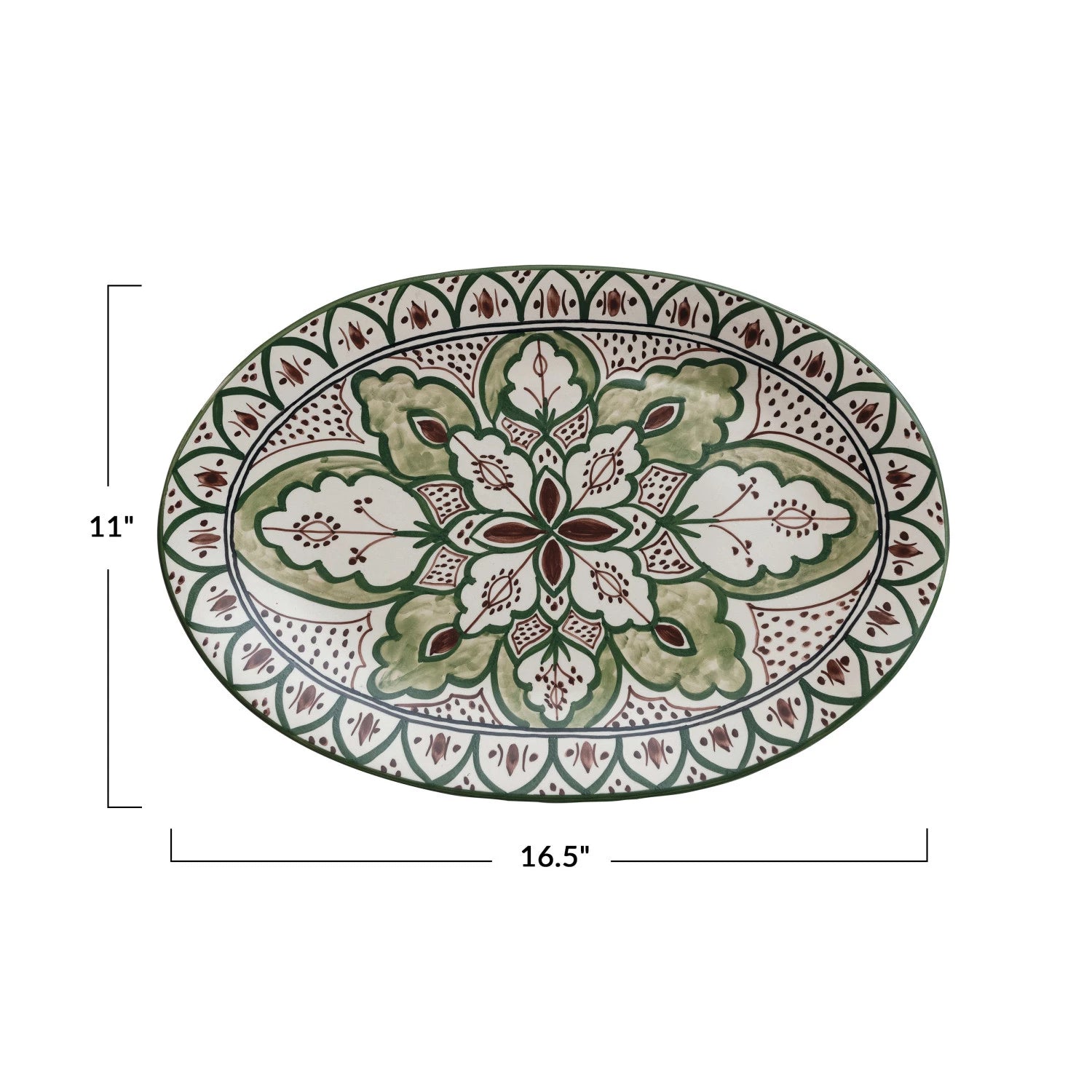 Sunset Villa Stoneware Platter - Handcrafted Ceramic Serving Dish for Entertaining, Dinner Parties & Holiday Gatherings | Elegant Appetizer & Cheese Board for Home Decor & Gift Giving