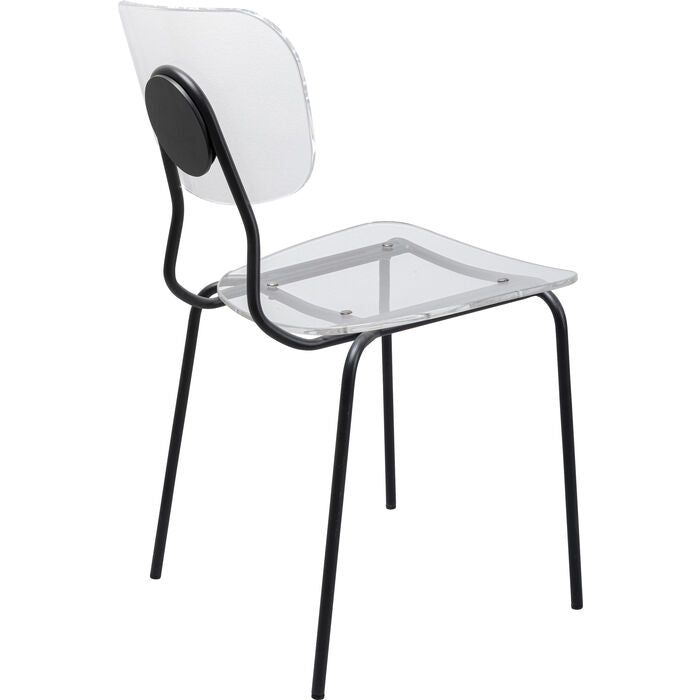 Viola Clear Transparent Acrylic Chair - Modern Minimalist Dining Chair for Home, Office, and Restaurant Use