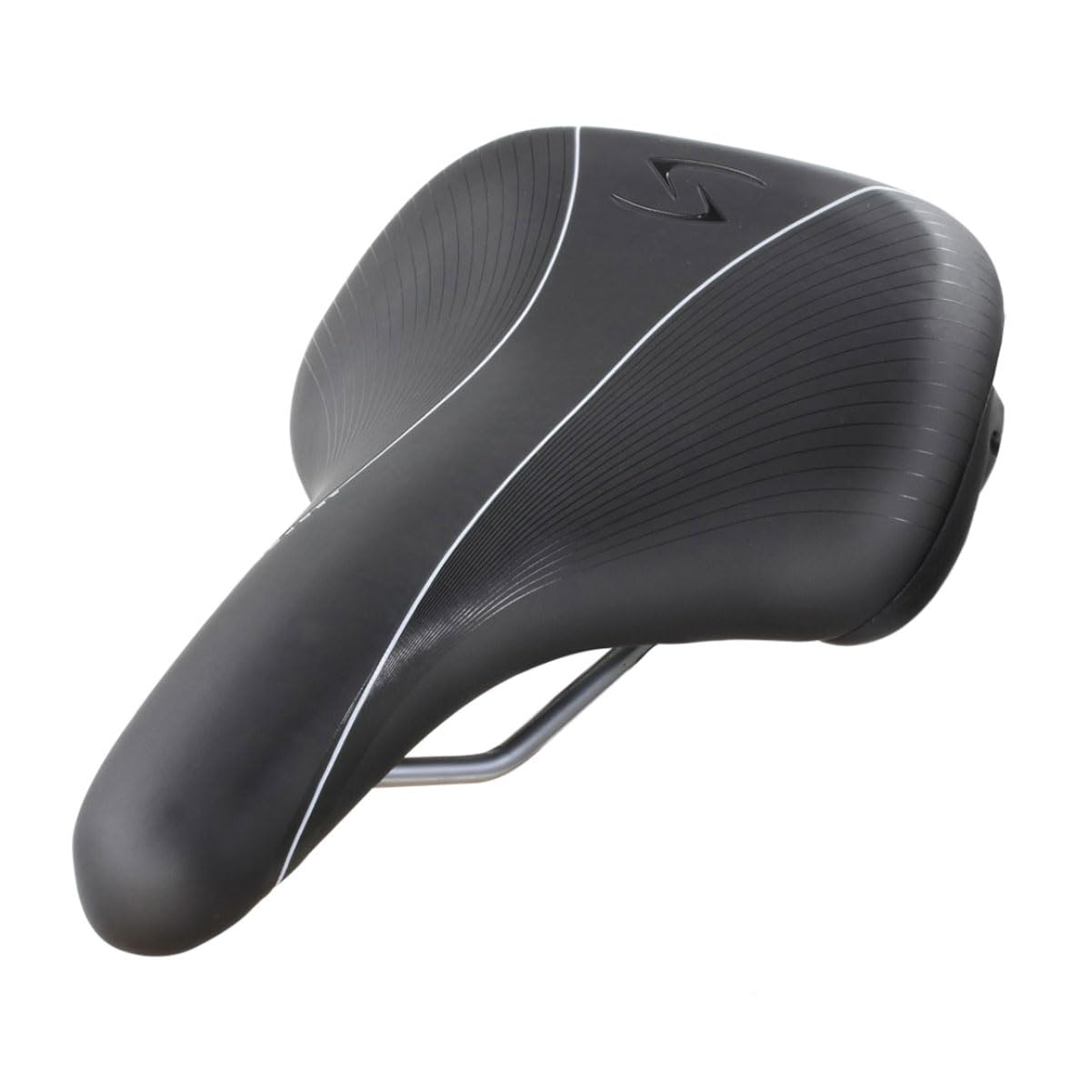 Serfas Hybrid City Vinyl Bike Saddle - Comfortable Commuter Bicycle Seat for Urban Cycling, Road Bikes & Exercise Bikes - Perfect for Daily Rides, Fitness Training & Long-Distance Cycling