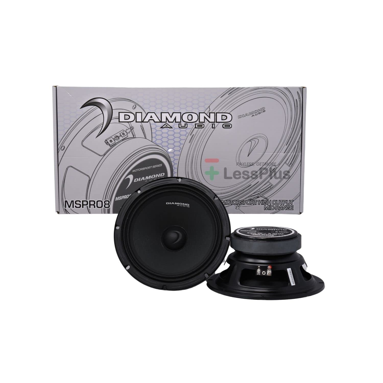 Diamond Audio High Output 8 Pro Speakers | 8 Inch Midrange Car & Motorcycle Audio Speakers for Enhanced Sound Quality | Perfect for Cars, Motorcycles, and Outdoor Adventures