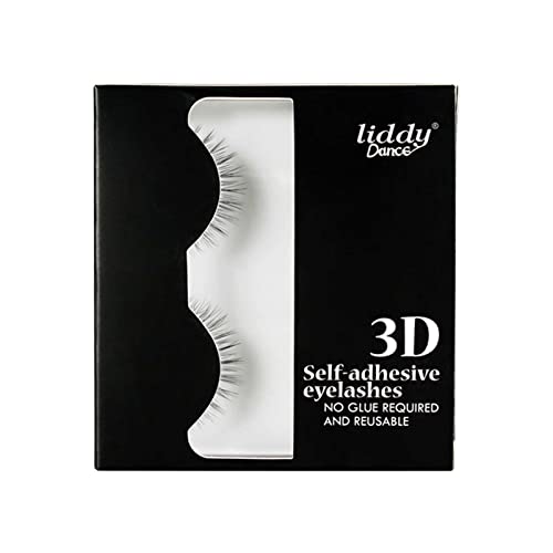 Self-Adhesive False Eyelashes 2 Pairs - Reusable No Glue Needed, Waterproof Fake Lashes for Natural Look | Women's Makeup Essentials for Daily Wear, Parties & Special Occasions