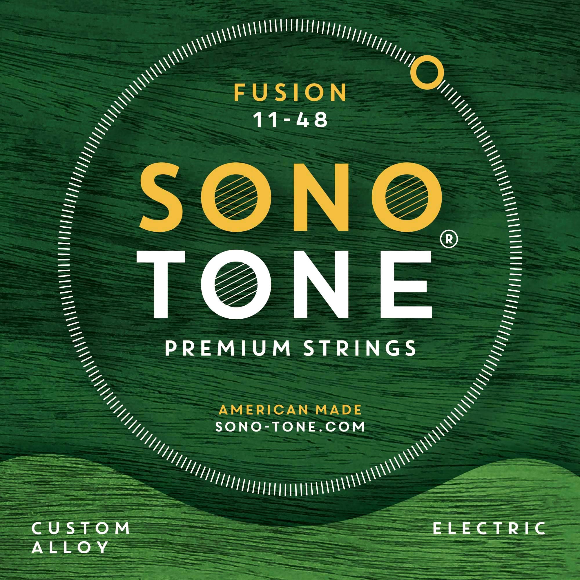 SonoTone Fusion Electric Guitar Strings - Medium Gauge (11-48) | Custom Alloy Blend, Hand-Wound Hex Core | Durable, Flexible & Tarnish Resistant | Made in USA | Perfect for Rock, Blues & Studio Recording