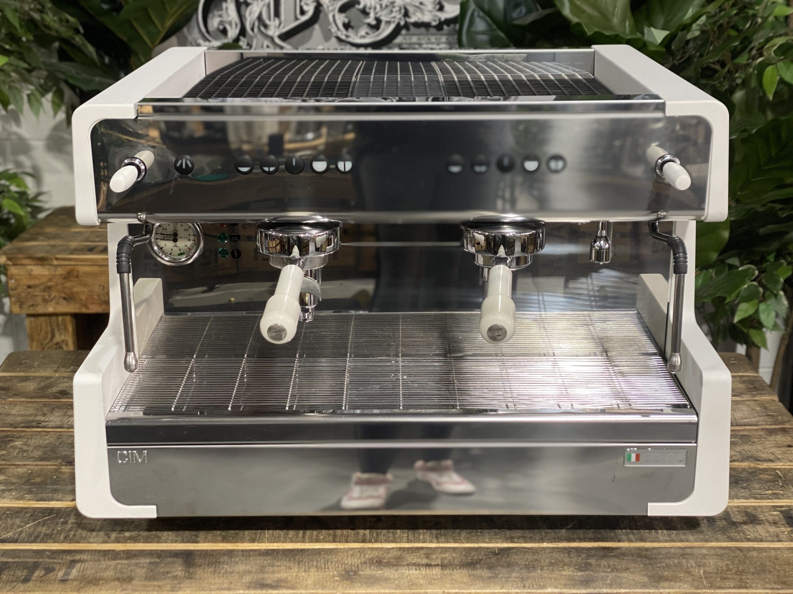 CIME CO 05 2 Group White Commercial Espresso Machine - Professional Coffee Maker for Cafes & Restaurants | Perfect for High-Volume Brewing & Barista Use