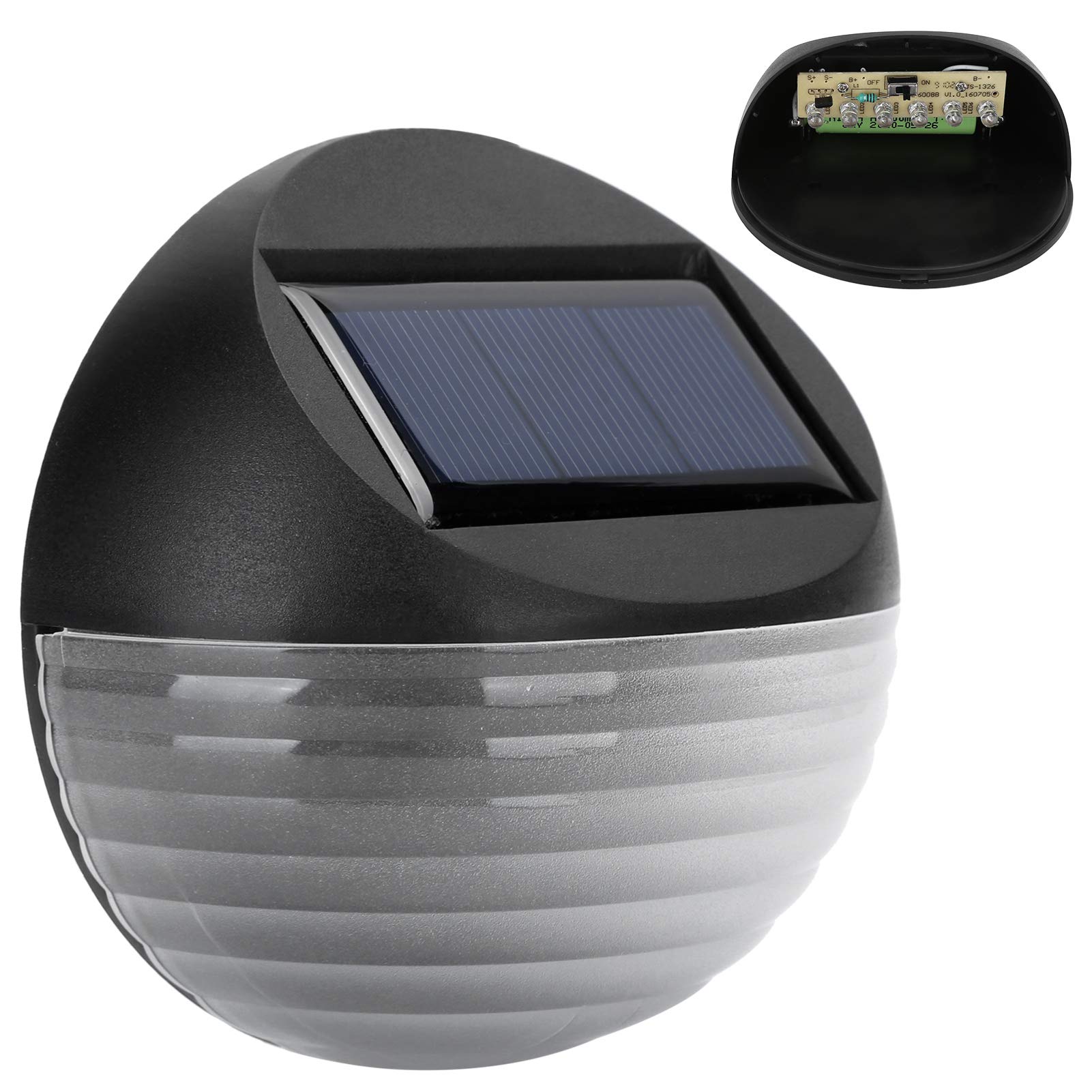 Waterproof Solar Wall Light - White Semicircular Outdoor Landscape Lighting for Balconies, Fences, Steps & Stairs | Energy-Efficient Decorative Lighting for Patio, Garden & Pathway Illumination