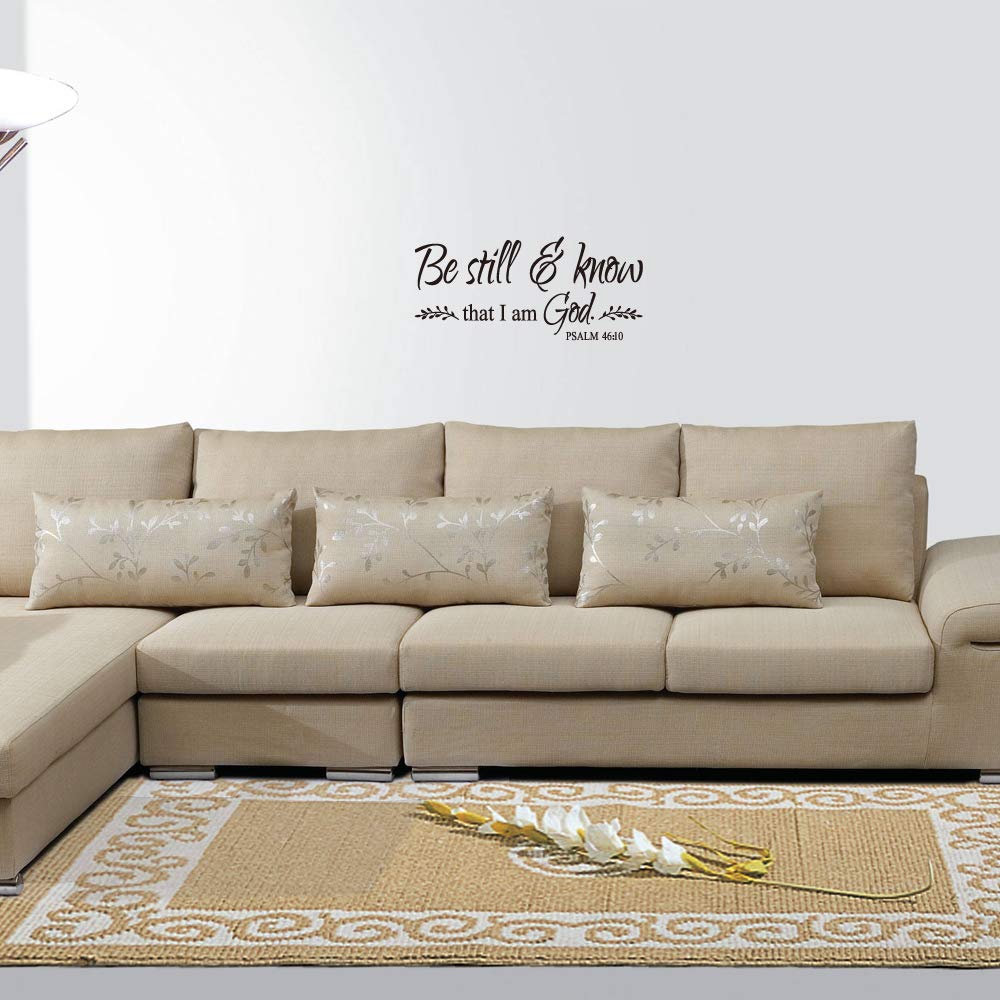 Bible Verse Wall Decal - Psalm 46:10 Christian Decor for Prayer Room