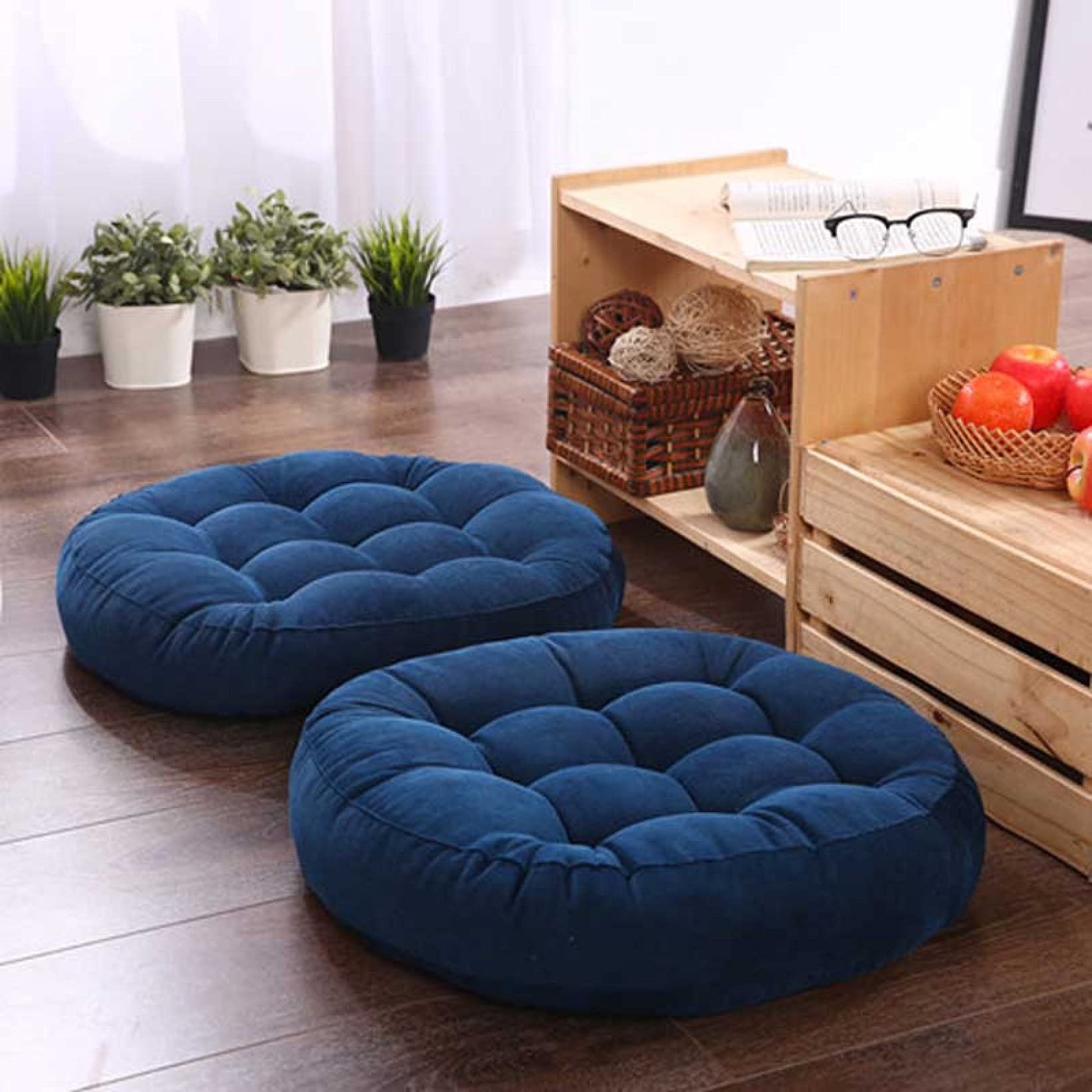 Premium Round Thickened Seat Cushion - Super Soft & Comfortable Chair Pad for Home, Office, Floor or Tatami Mat - Ideal for Meditation, Yoga, Reading and Home Decor