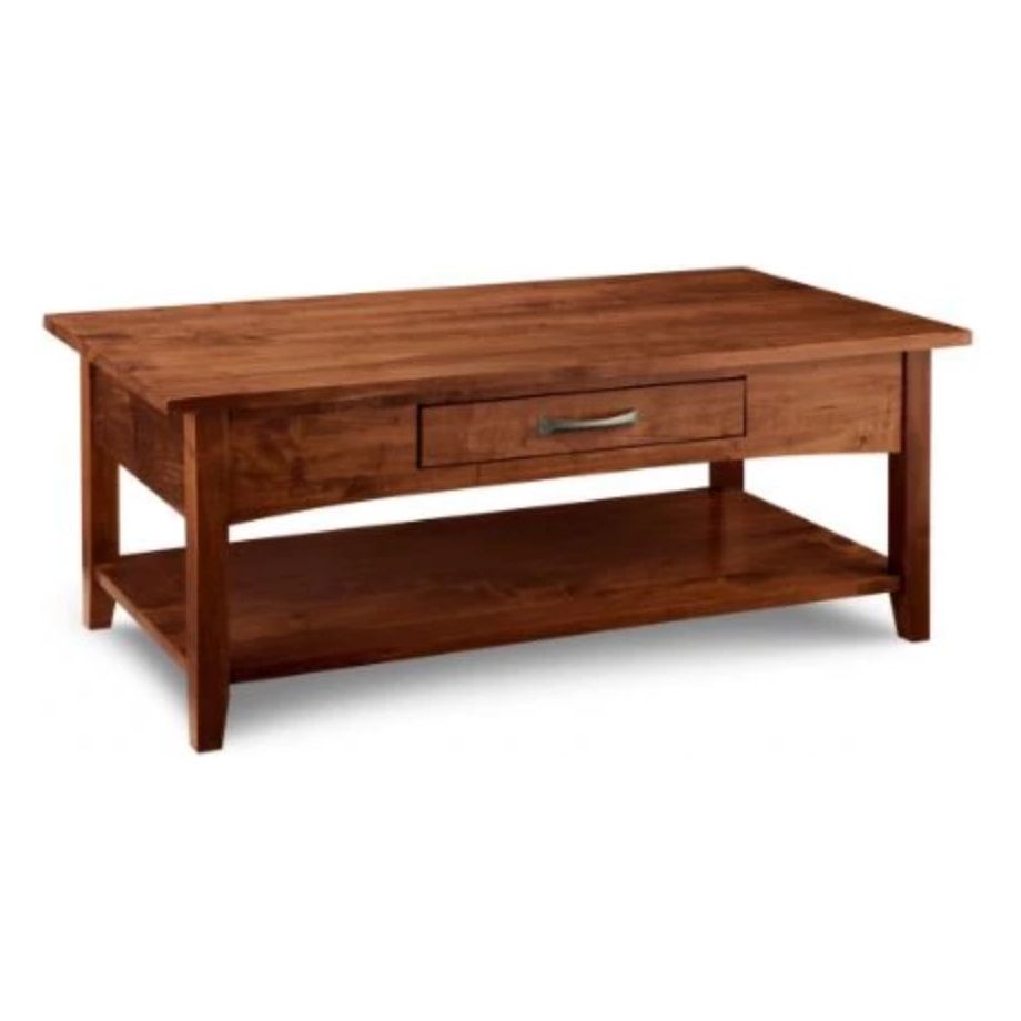 Modern Glengary Coffee Table - Solid Wood Living Room Center Table with Storage Shelf | Stylish & Functional for Small Spaces, Apartments, and Home Decor
