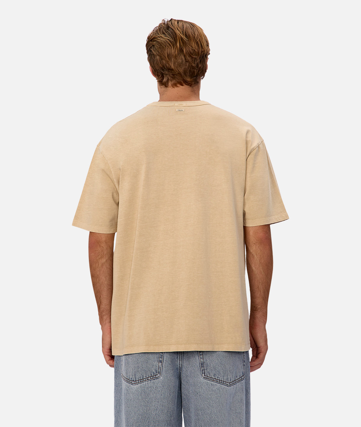 The Del Sur Tee - Soft Washed Camel Crewneck T-Shirt for Men | Comfortable Casual Wear for Everyday Outfits & Relaxing at Home