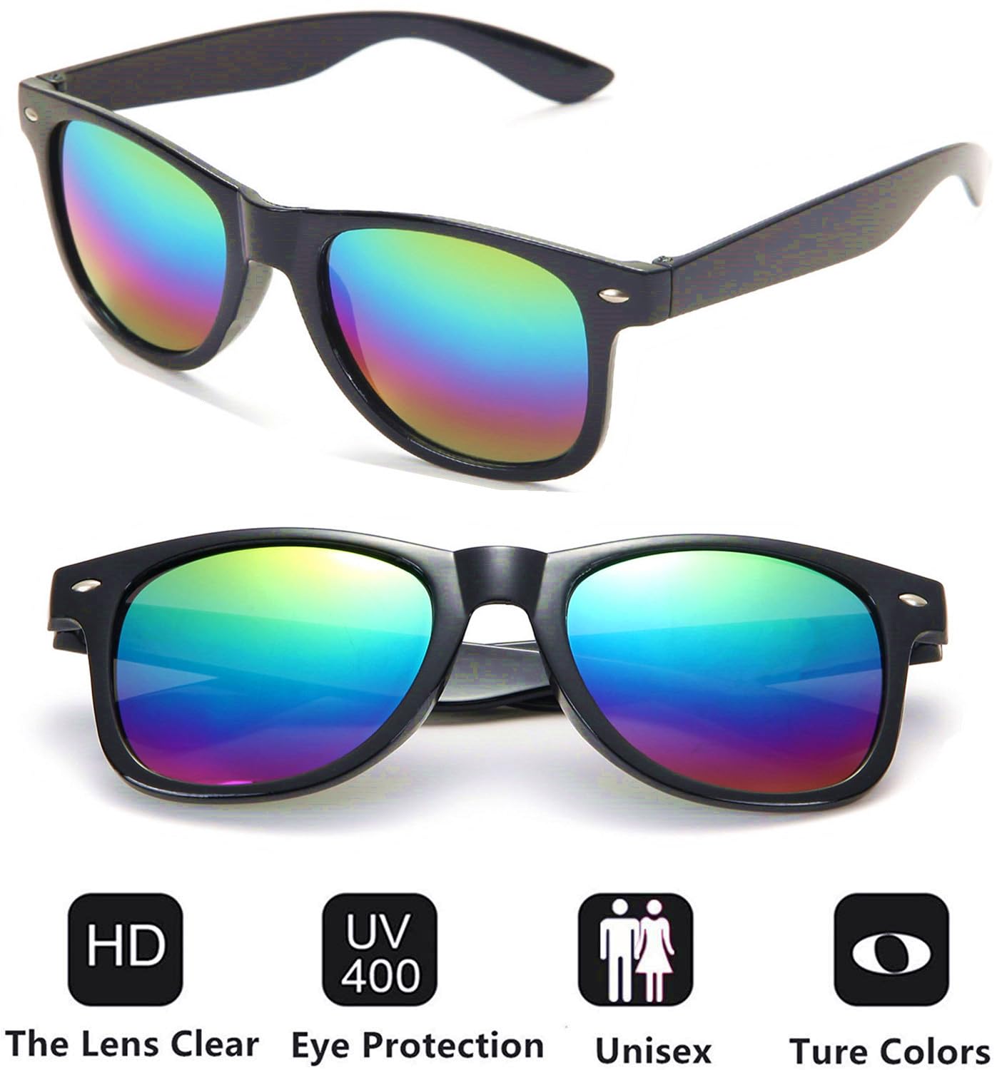 Bulk Party Sunglasses for Adults - 80s Retro Style Shades (8/10/20/30 Pack) | Perfect for Themed Parties, Costume Events & Wedding Favors