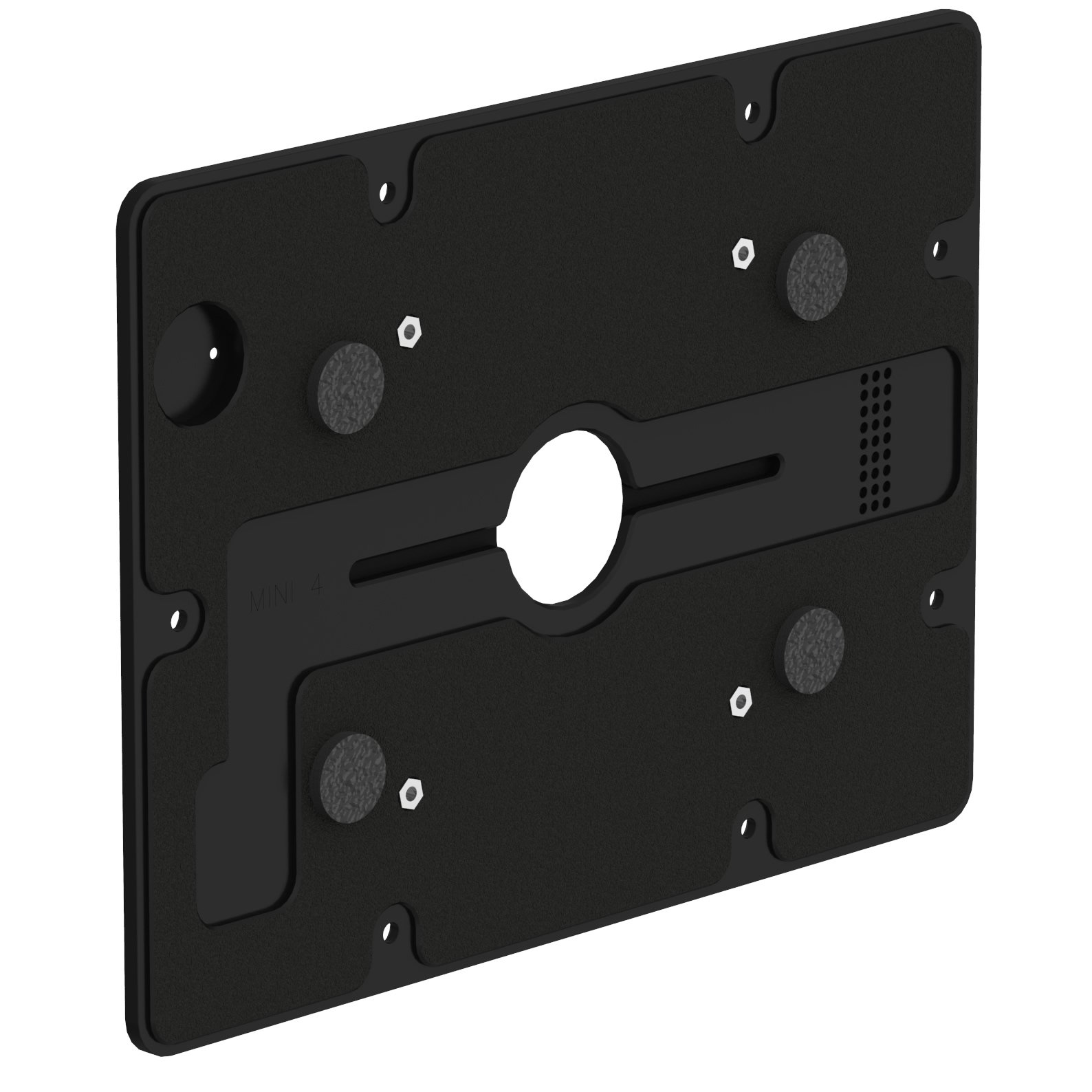 VidaMount Black Covered Home Button VESA Enclosure for iPad Mini 1/2/3 - Secure Wall Mount Bracket for Home, Office & Retail Displays